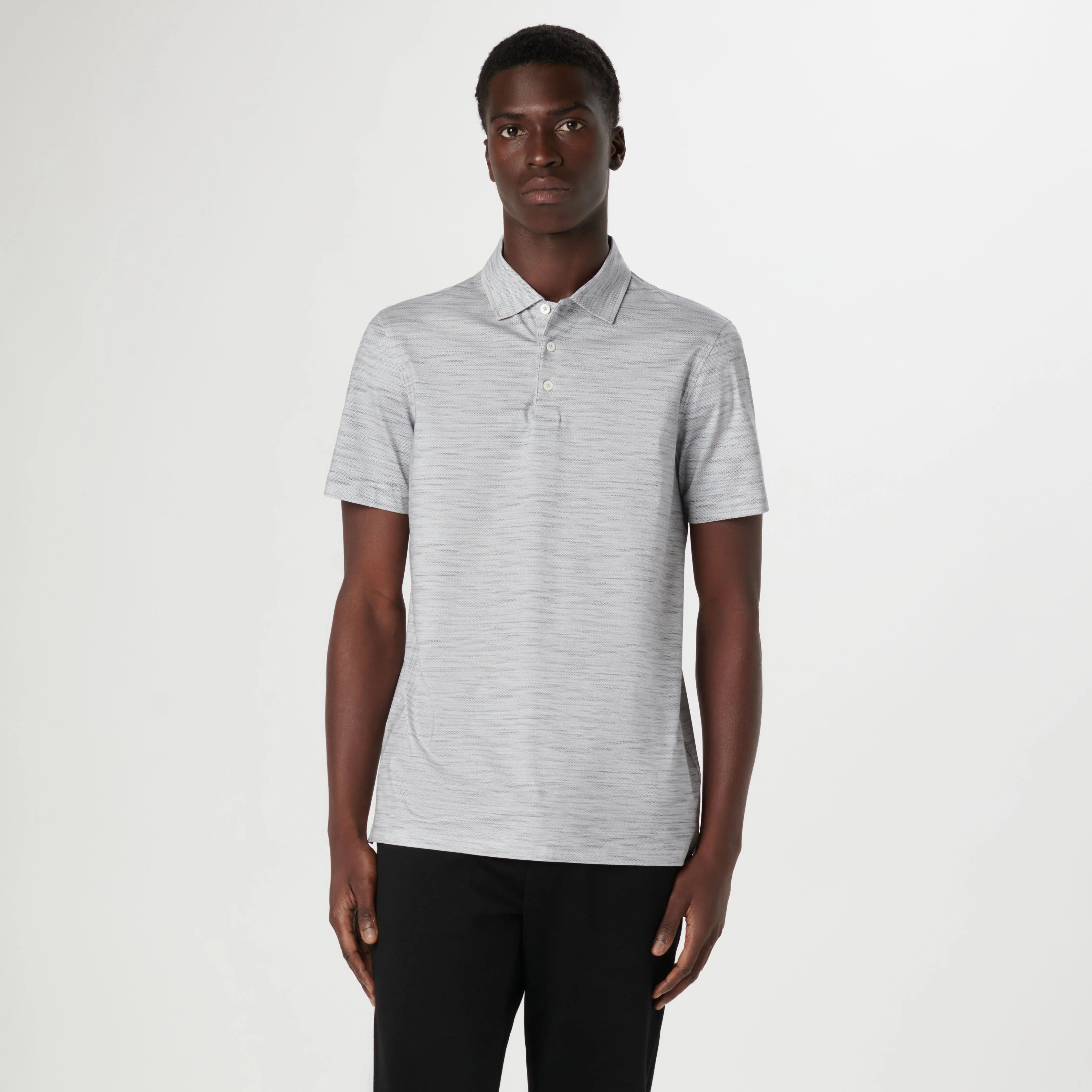 Victor Stitch Print OoohCotton Polo sold by Bugatchi product image thumbnail 2
