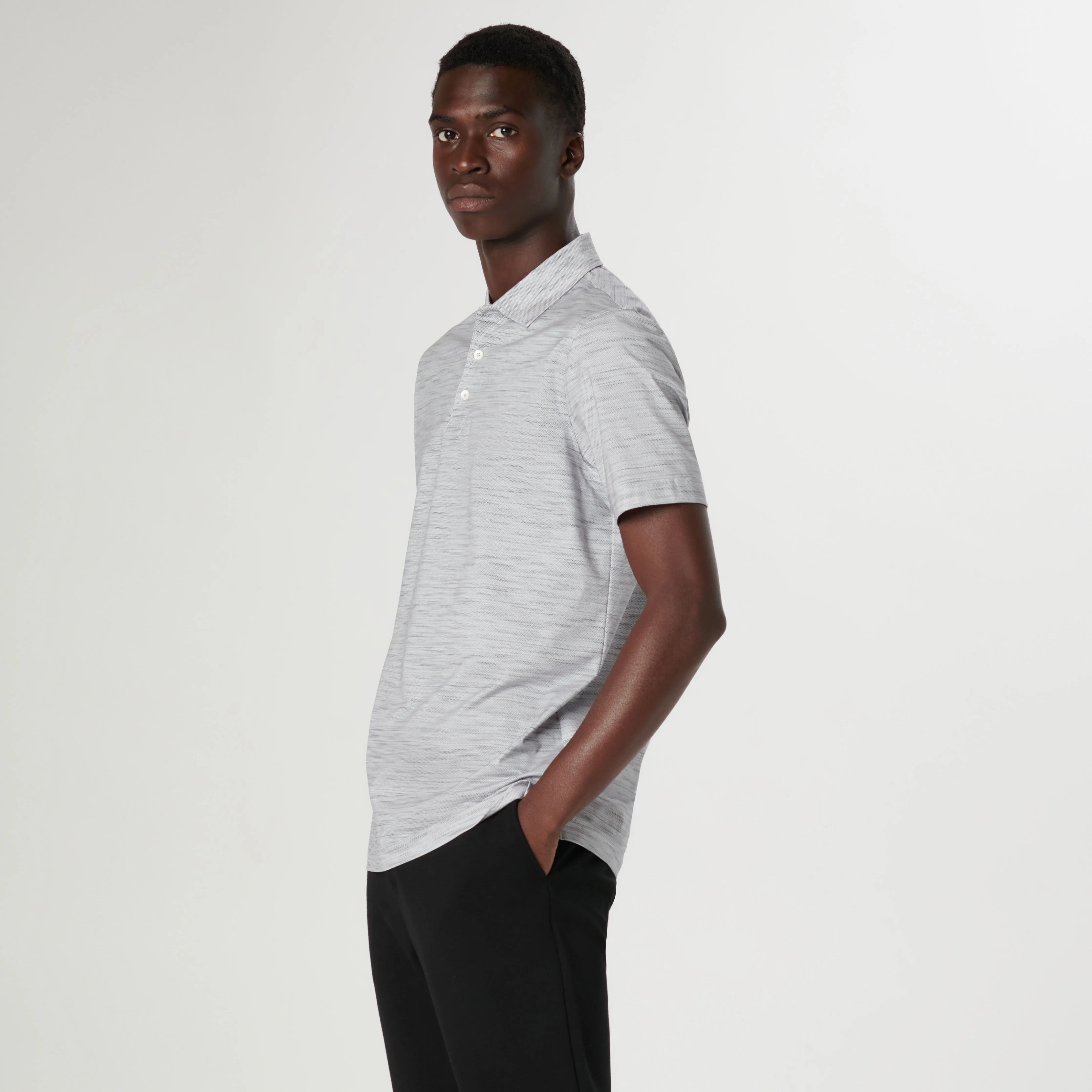 Victor Stitch Print OoohCotton Polo sold by Bugatchi product image thumbnail 3