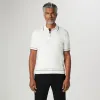 Rib Stitch Short Sleeve Polo Sweater sold by Bugatchi
