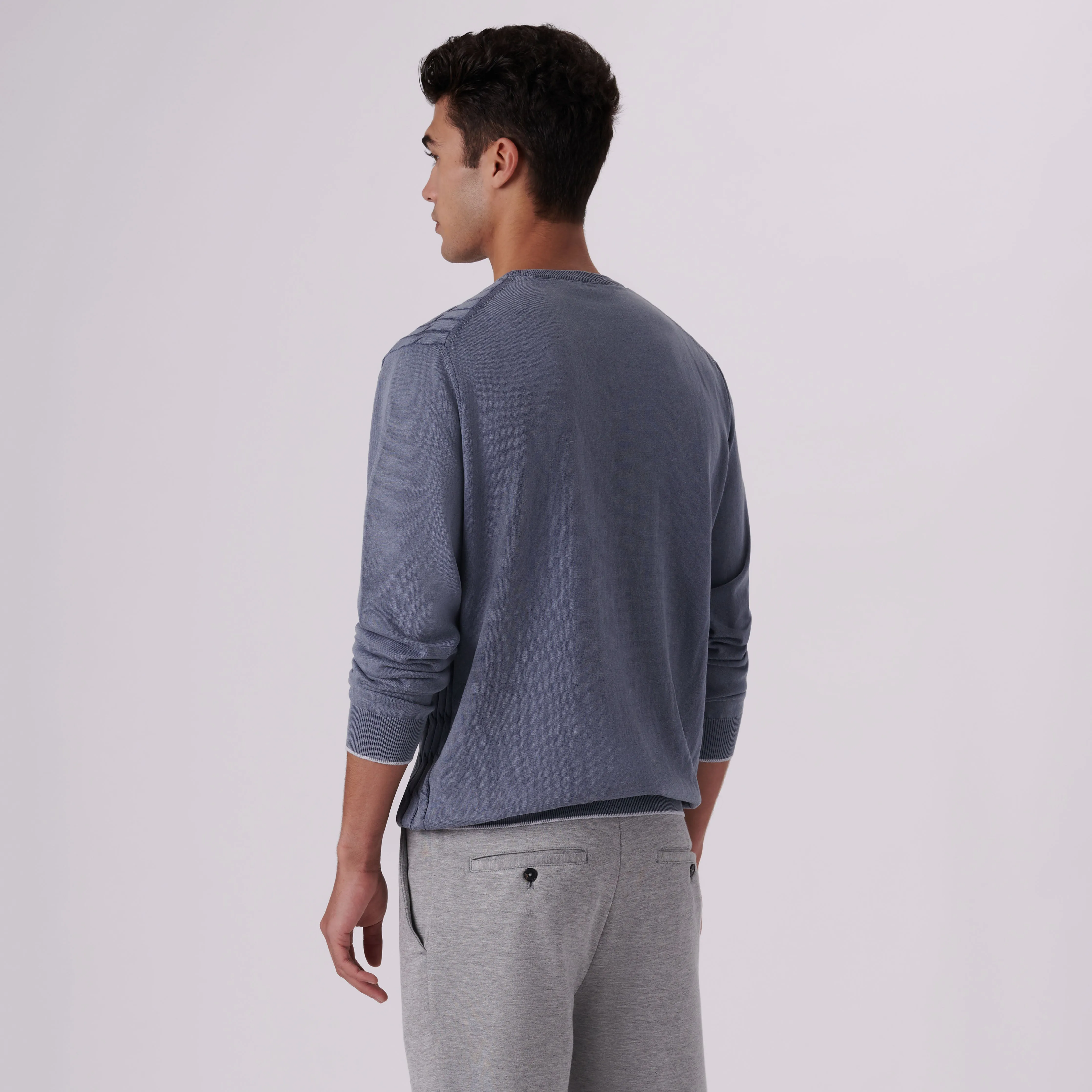 Knit Stitch Crew Neck Sweater sold by Bugatchi product image thumbnail 4