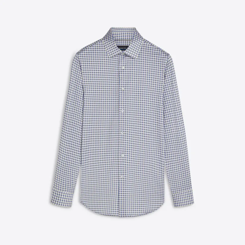 JAMES Gingham Check OoohCotton Twill Shirt sold by Bugatchi
