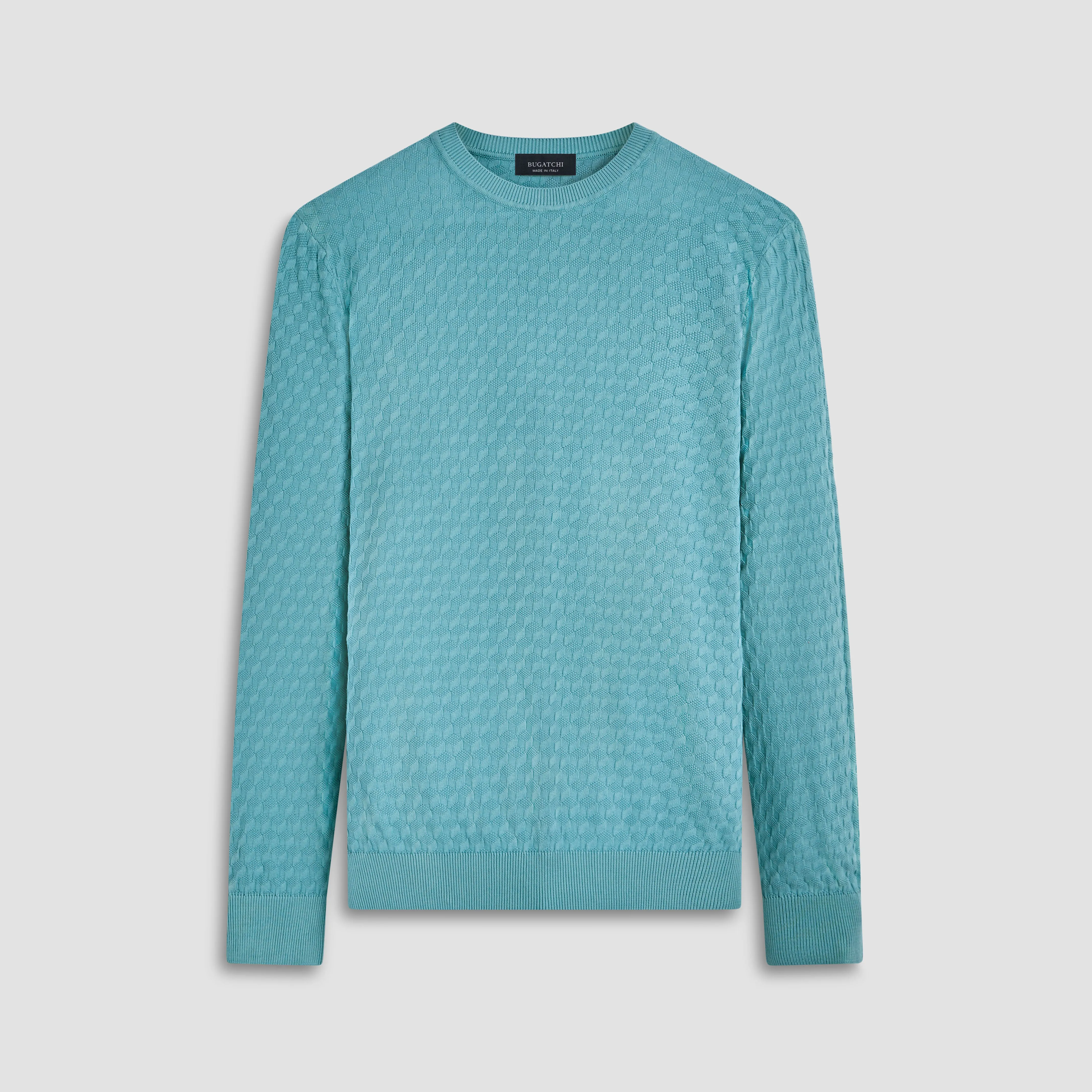 Mixed Stitch Crew Neck Sweater sold by Bugatchi