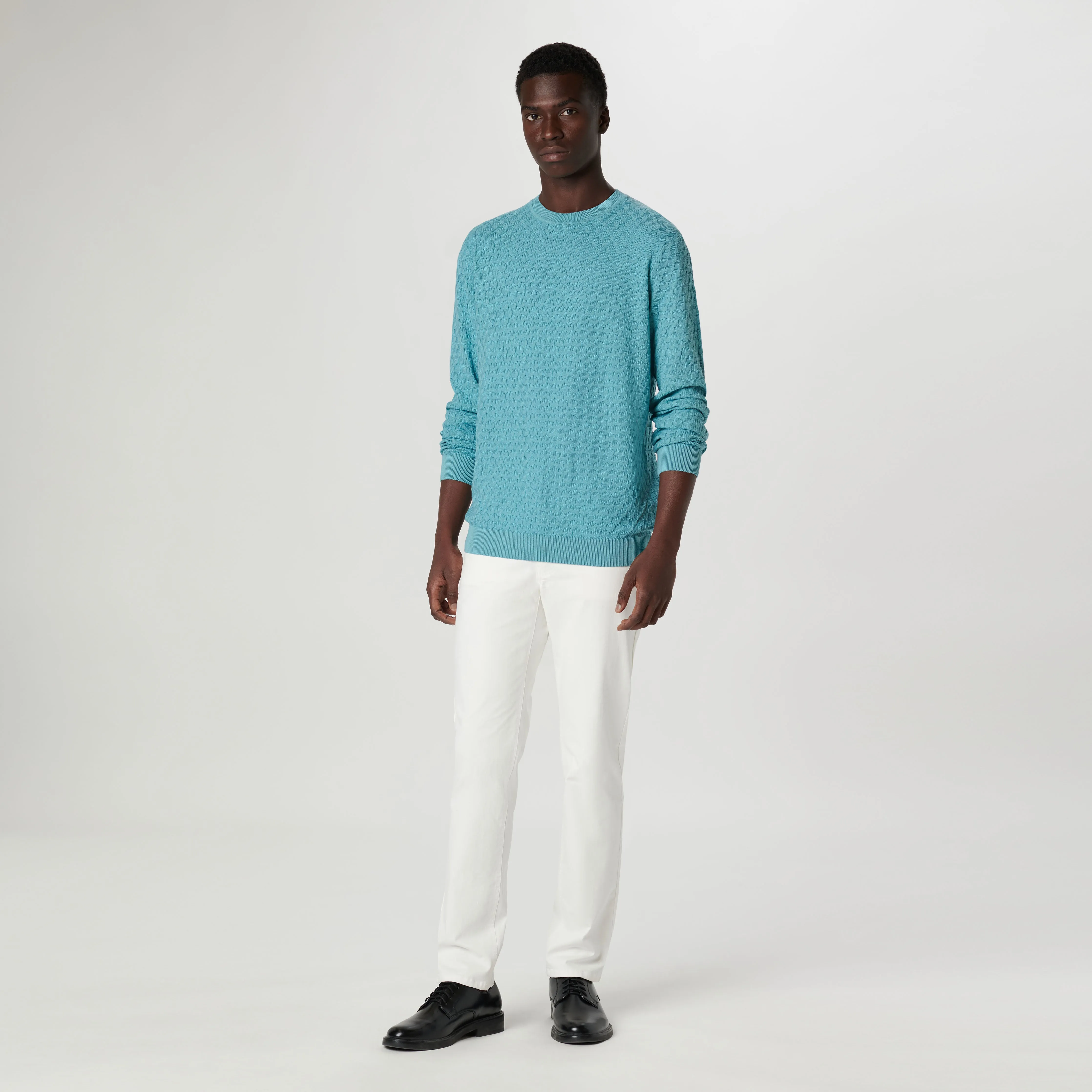 Mixed Stitch Crew Neck Sweater sold by Bugatchi product image thumbnail 5