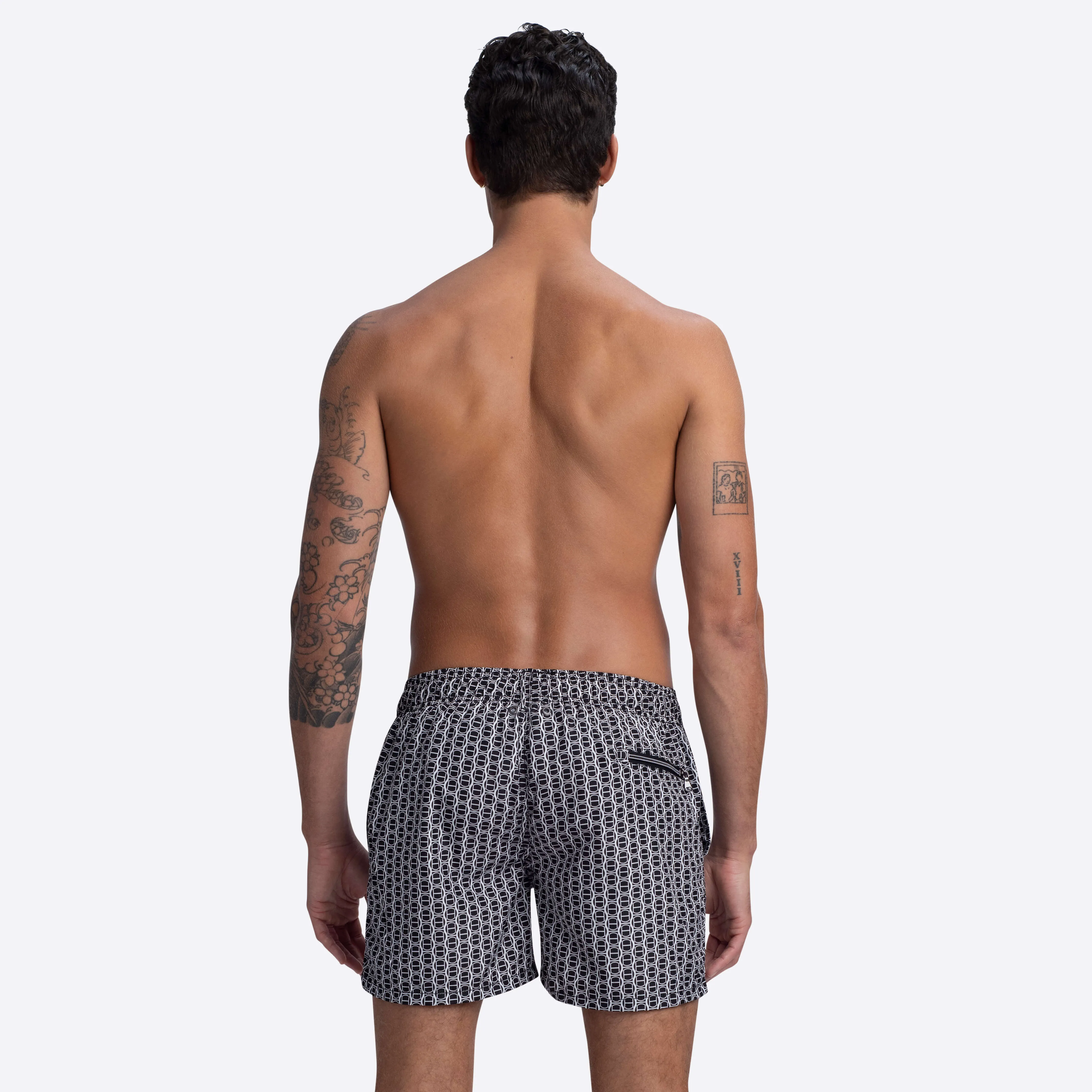 MAX Geometric Print Swim Trunks sold by Bugatchi product image thumbnail 4