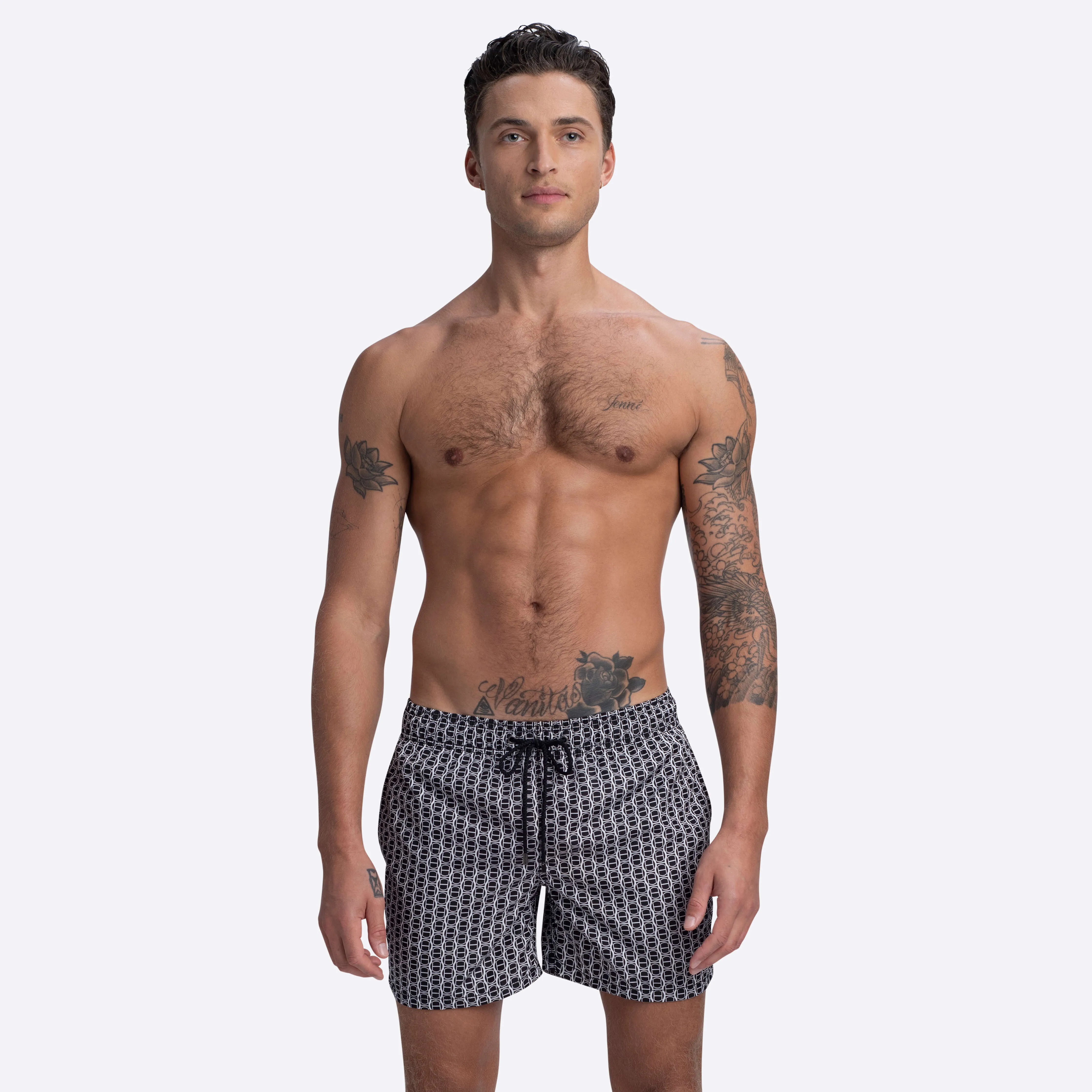 MAX Geometric Print Swim Trunks sold by Bugatchi product image thumbnail 2