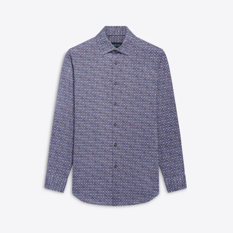 JAMES Diamond Print OoohCotton Shirt sold by Bugatchi