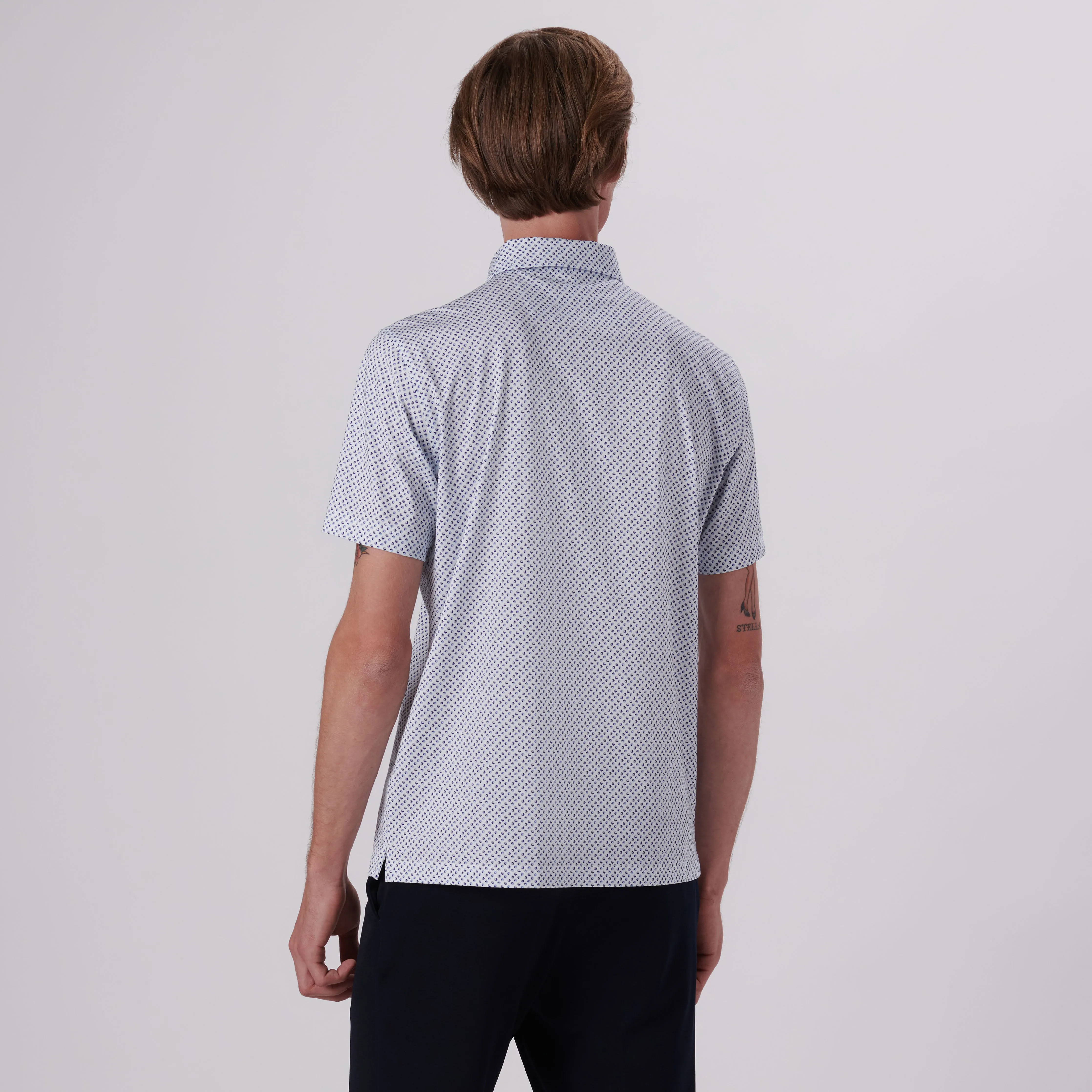 Victor Geometric Print OoohCotton Polo sold by Bugatchi product image thumbnail 4