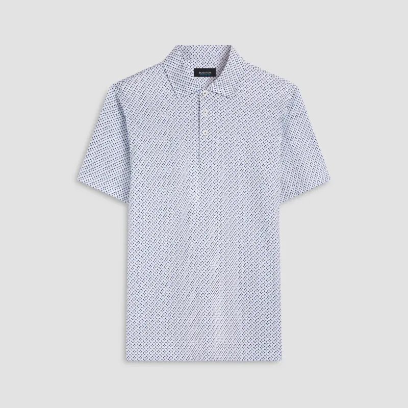 Victor Geometric Print OoohCotton Polo made by Bugatchi