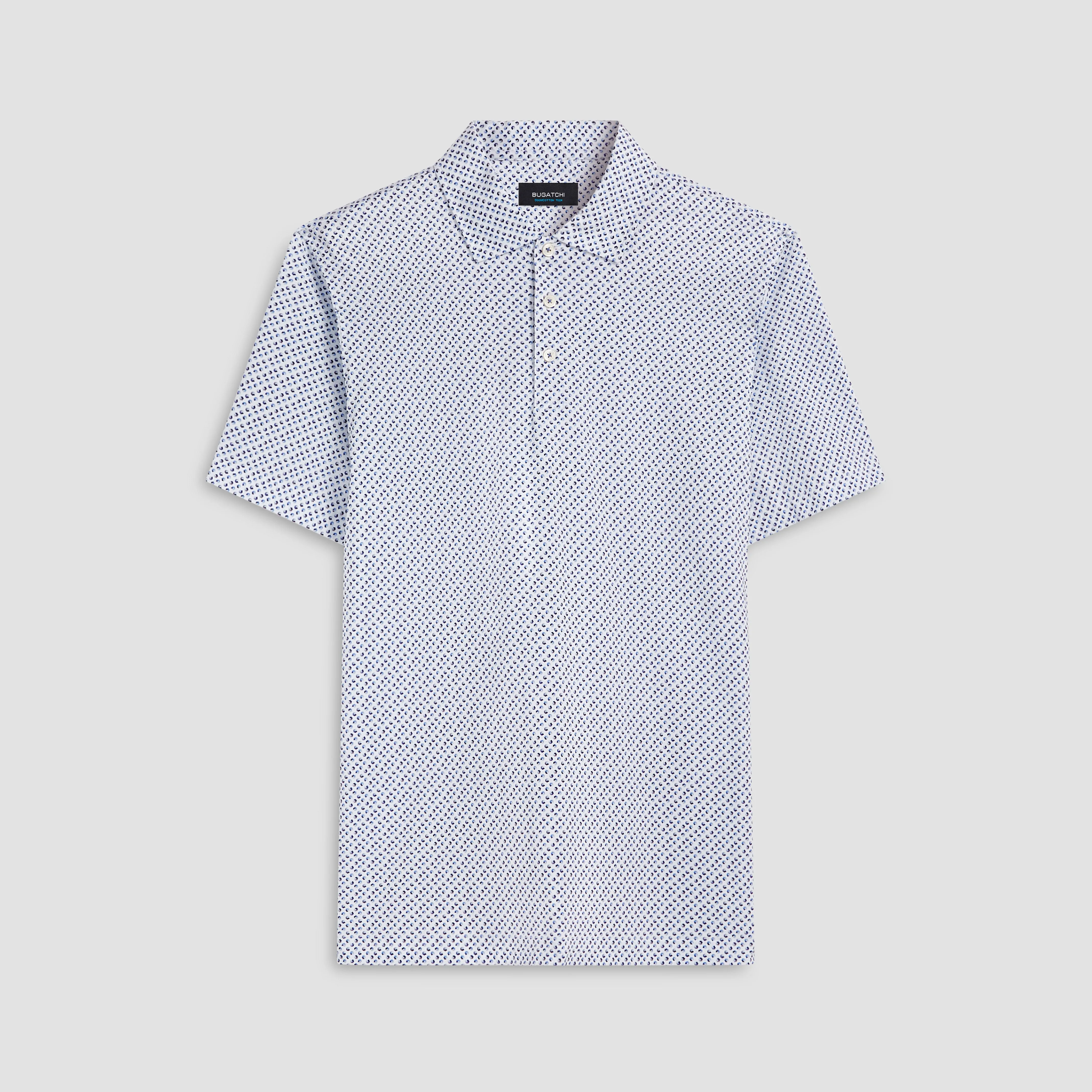 Victor Geometric Print OoohCotton Polo sold by Bugatchi