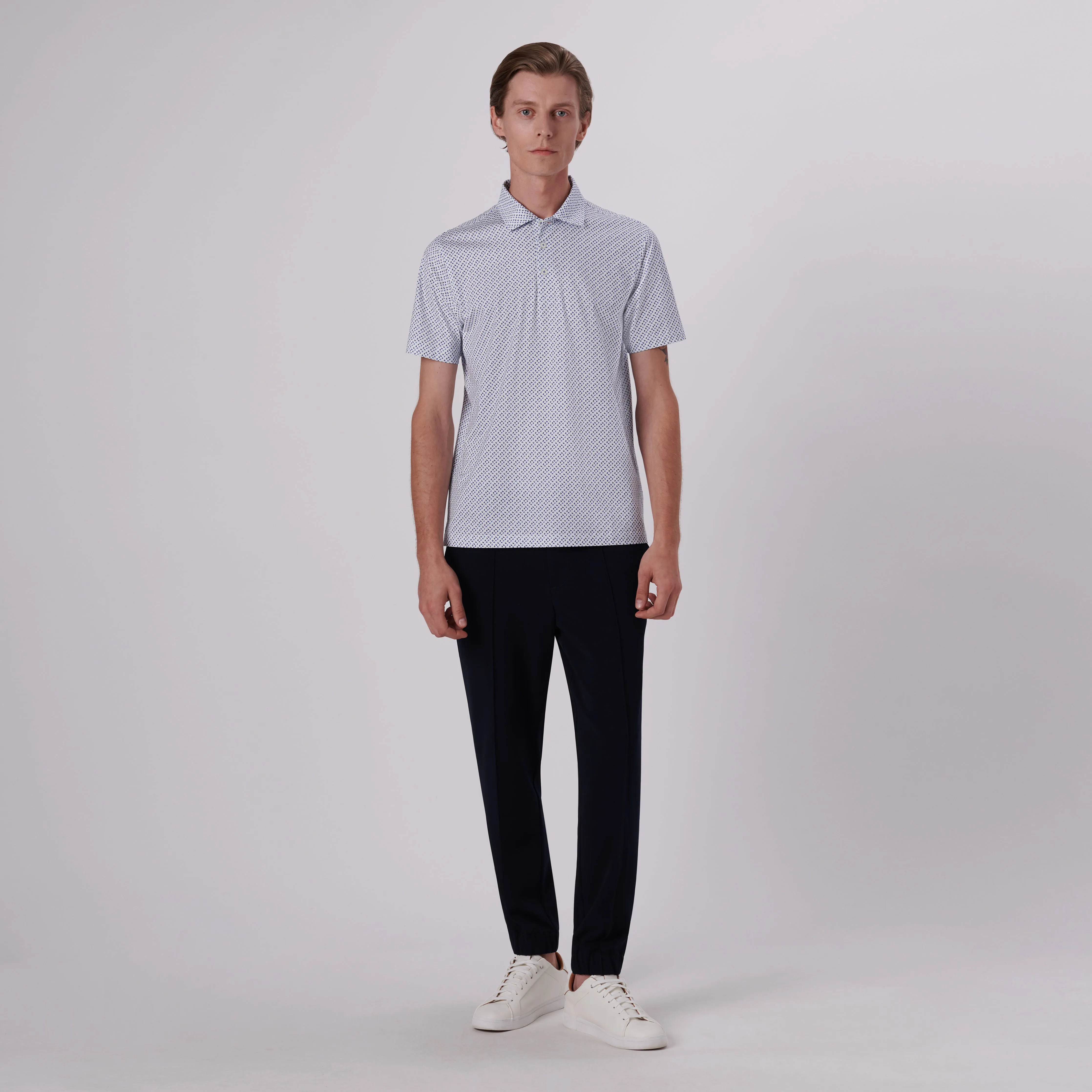 Victor Geometric Print OoohCotton Polo sold by Bugatchi product image thumbnail 5
