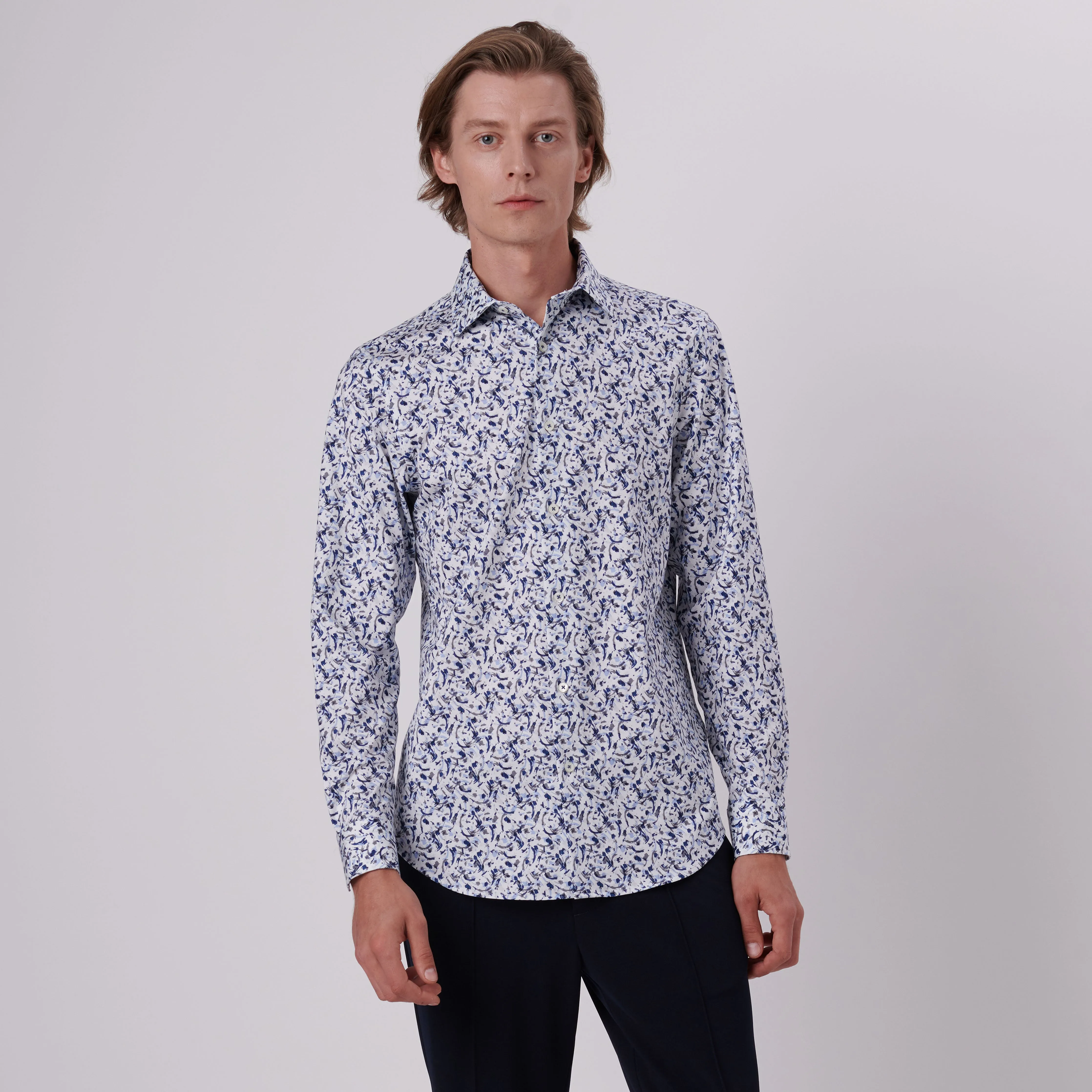 James Abstract Print OoohCotton Shirt sold by Bugatchi product image thumbnail 2