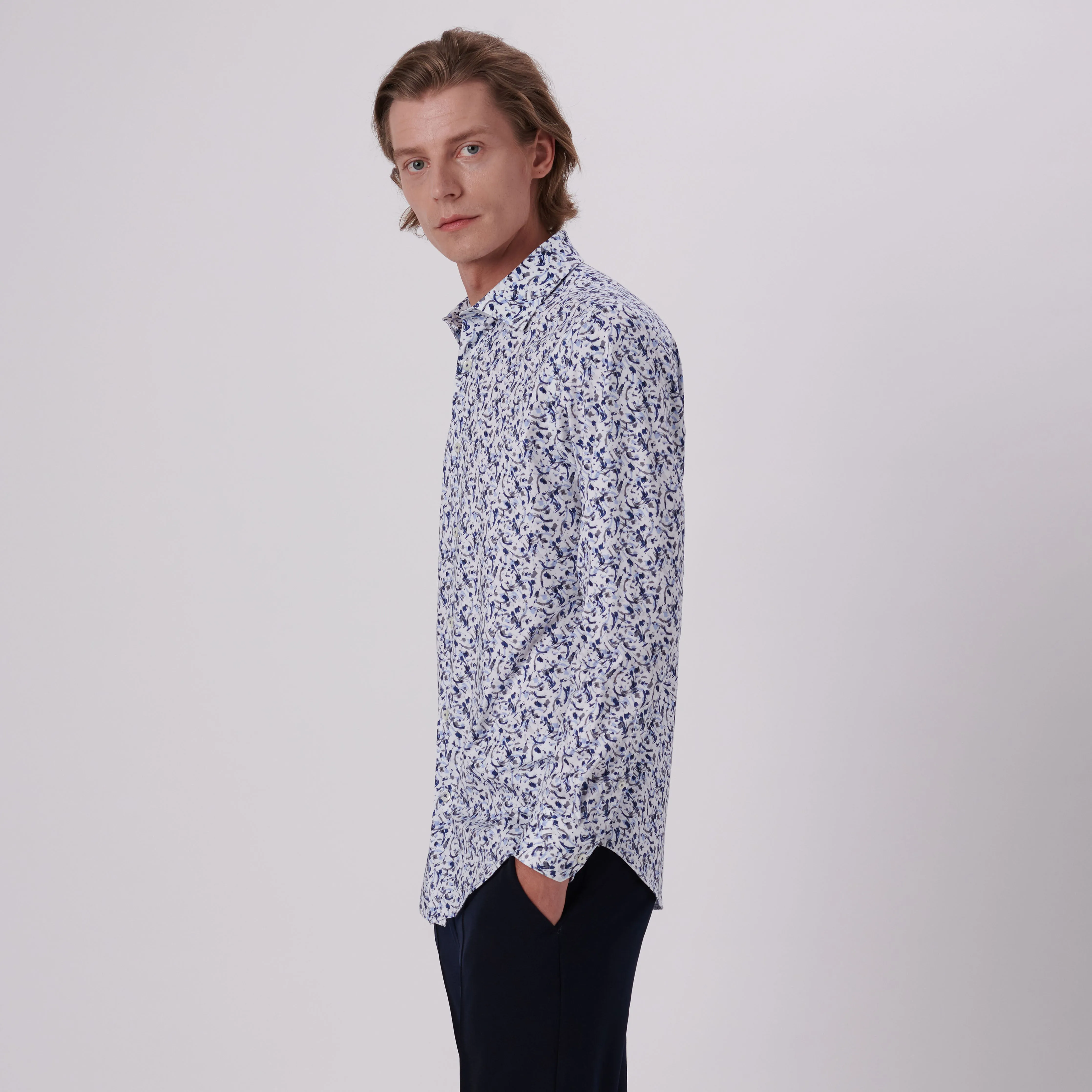 James Abstract Print OoohCotton Shirt sold by Bugatchi product image thumbnail 3