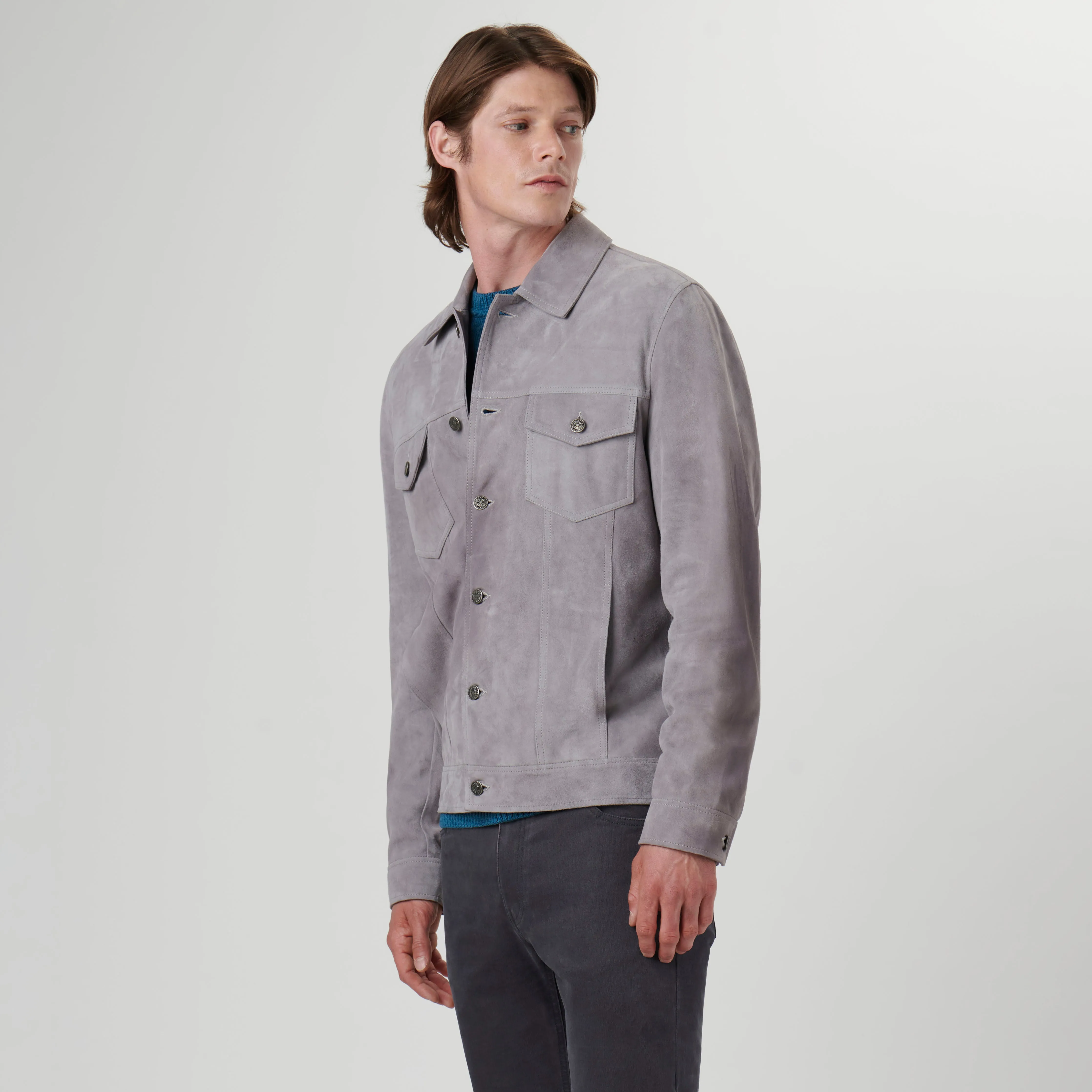 Suede Western Jacket sold by Bugatchi product image thumbnail 3