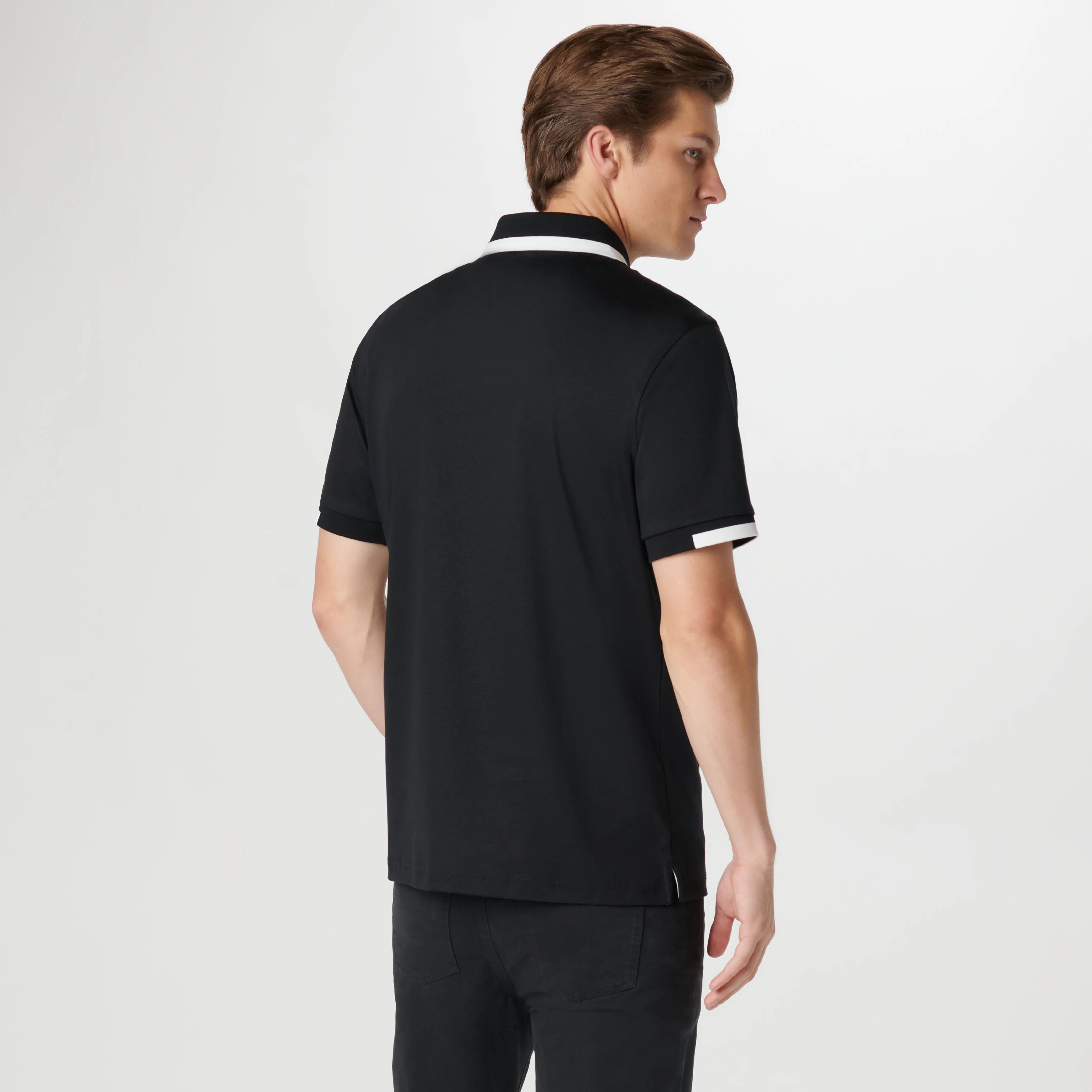 Tipped Quarter Zip Polo sold by Bugatchi product image thumbnail 4