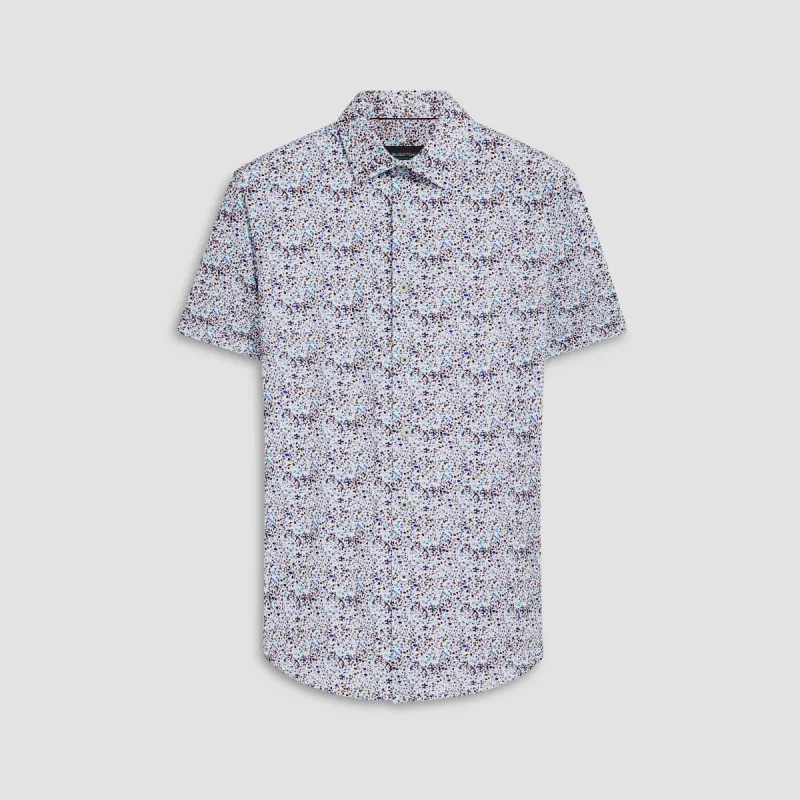 Miles Abstract Print OoohCotton Short Sleeve Shirt sold by Bugatchi