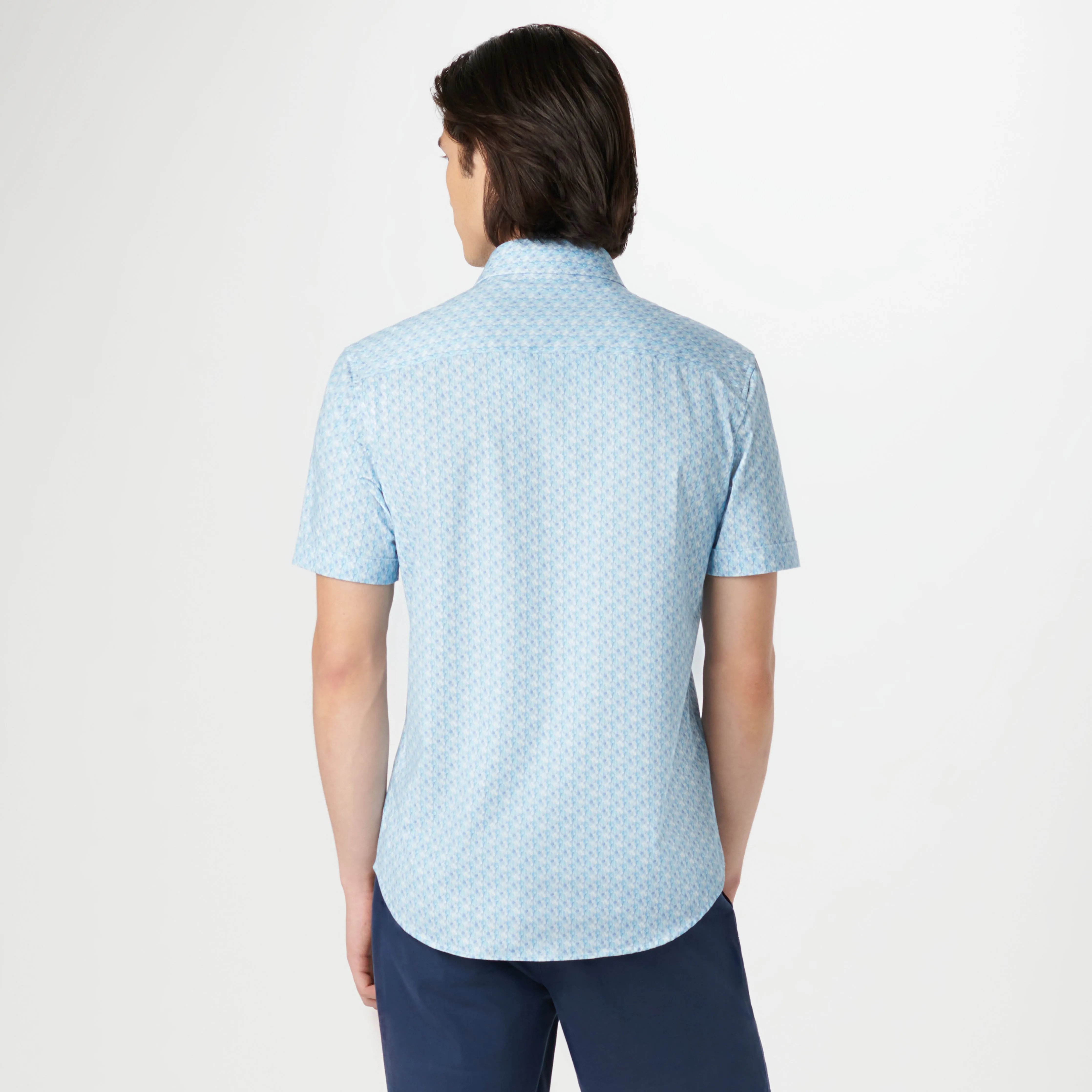 Miles Abstract OoohCotton Short Sleeve Shirt sold by Bugatchi product image thumbnail 4