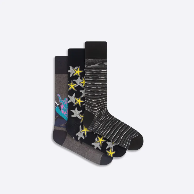 Three-Pair Assorted Sock Box sold by Bugatchi