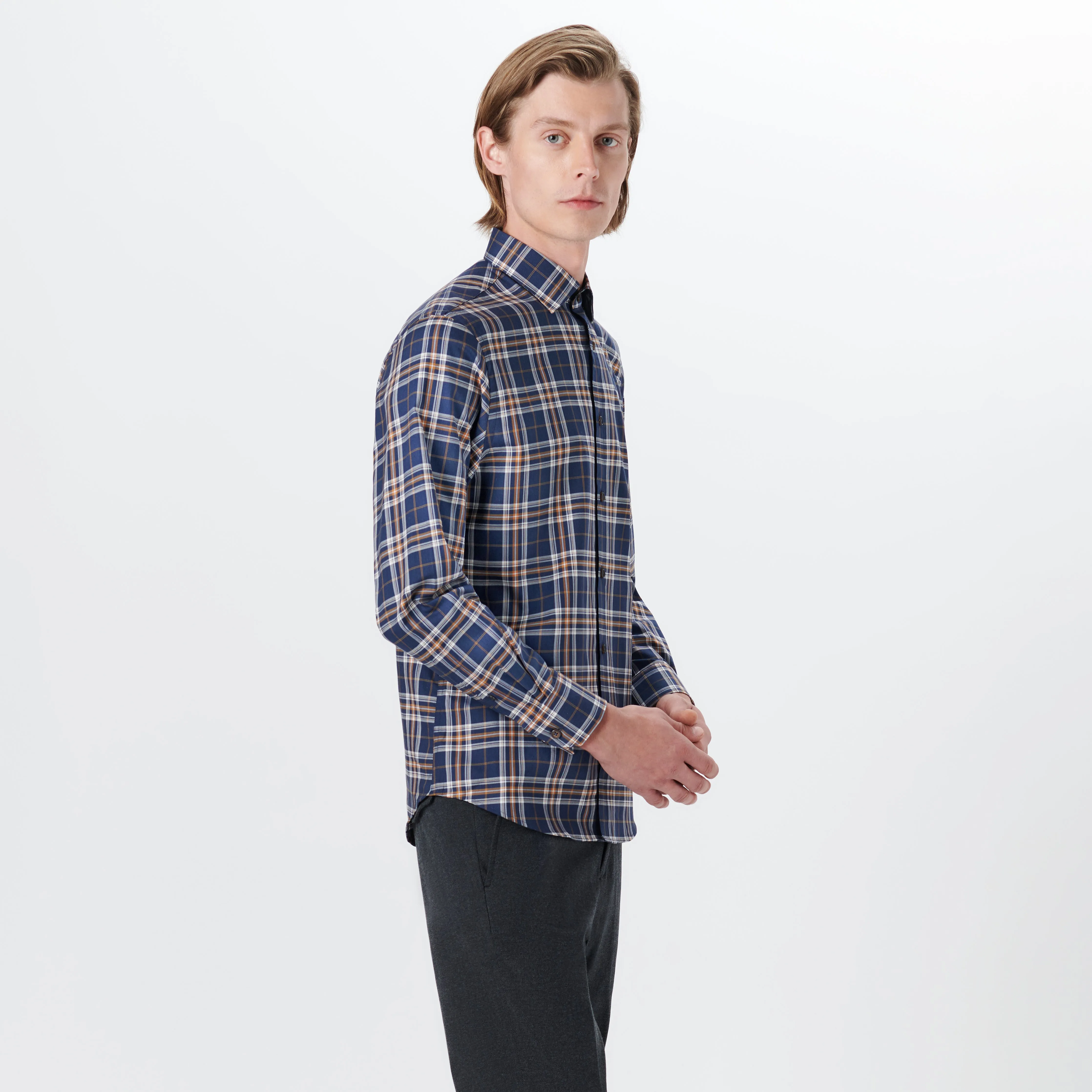 JULIAN Plaid Check Shirt sold by Bugatchi product image thumbnail 3