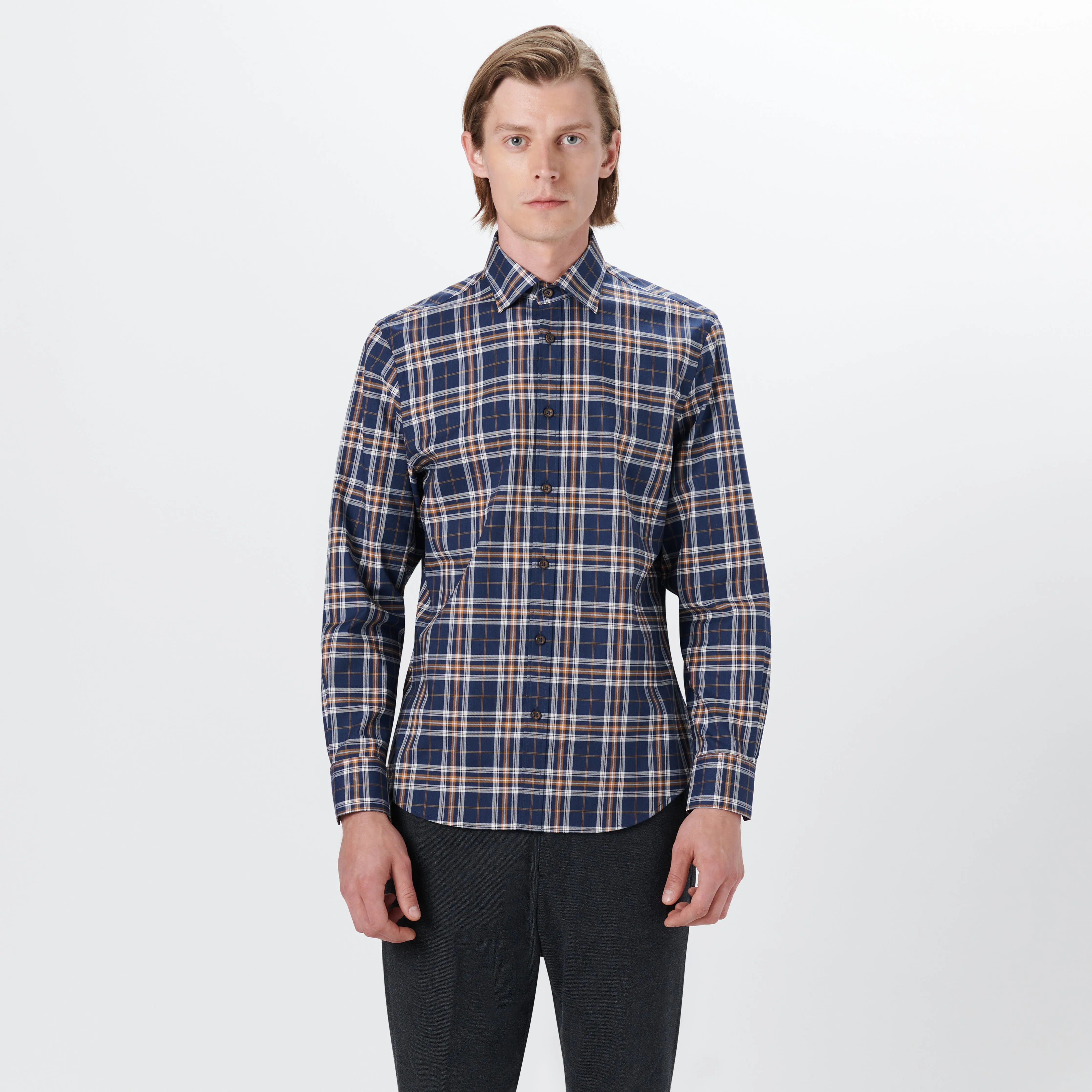 JULIAN Plaid Check Shirt sold by Bugatchi product image thumbnail 2