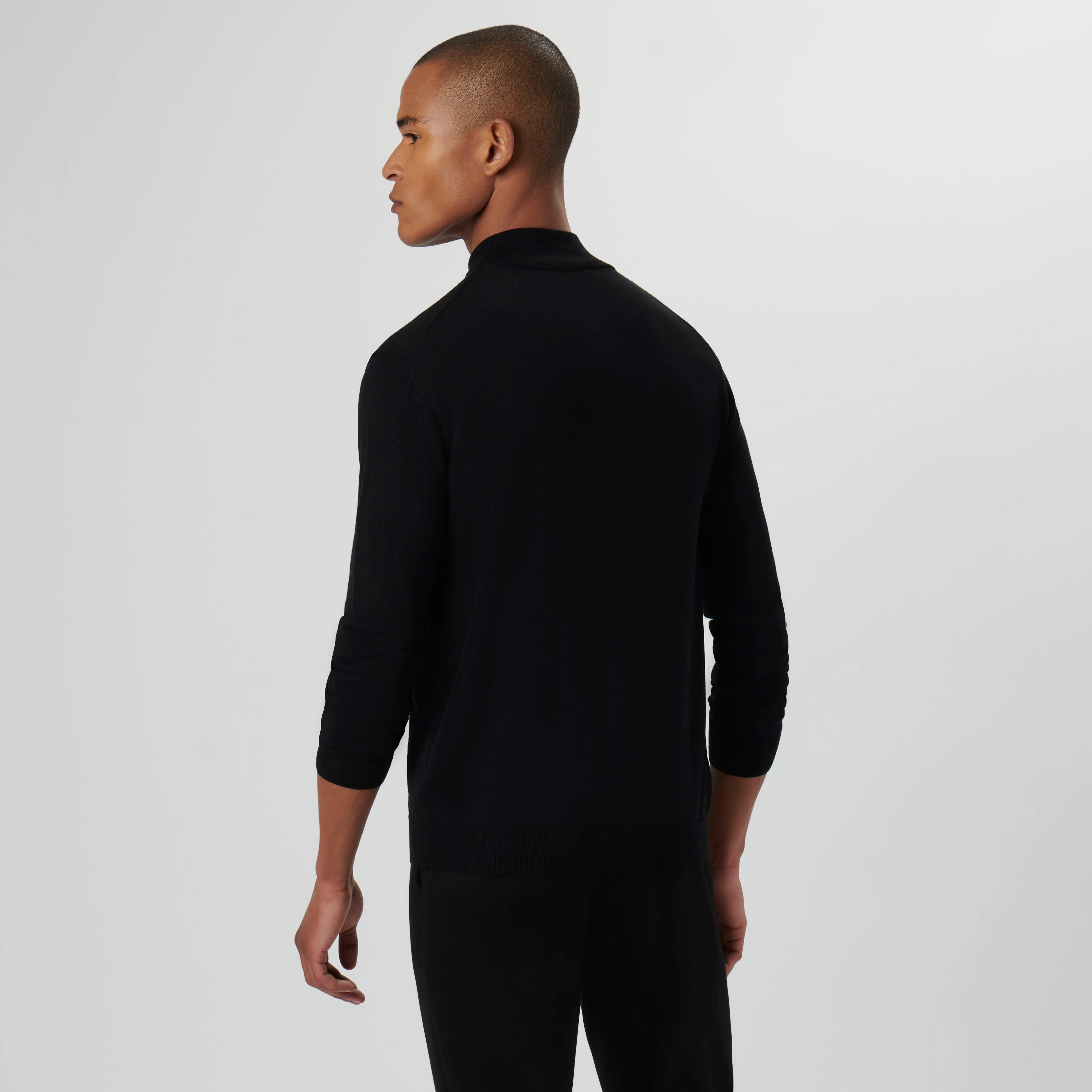 Super Merino Solid Sweater Jacket sold by Bugatchi product image thumbnail 4