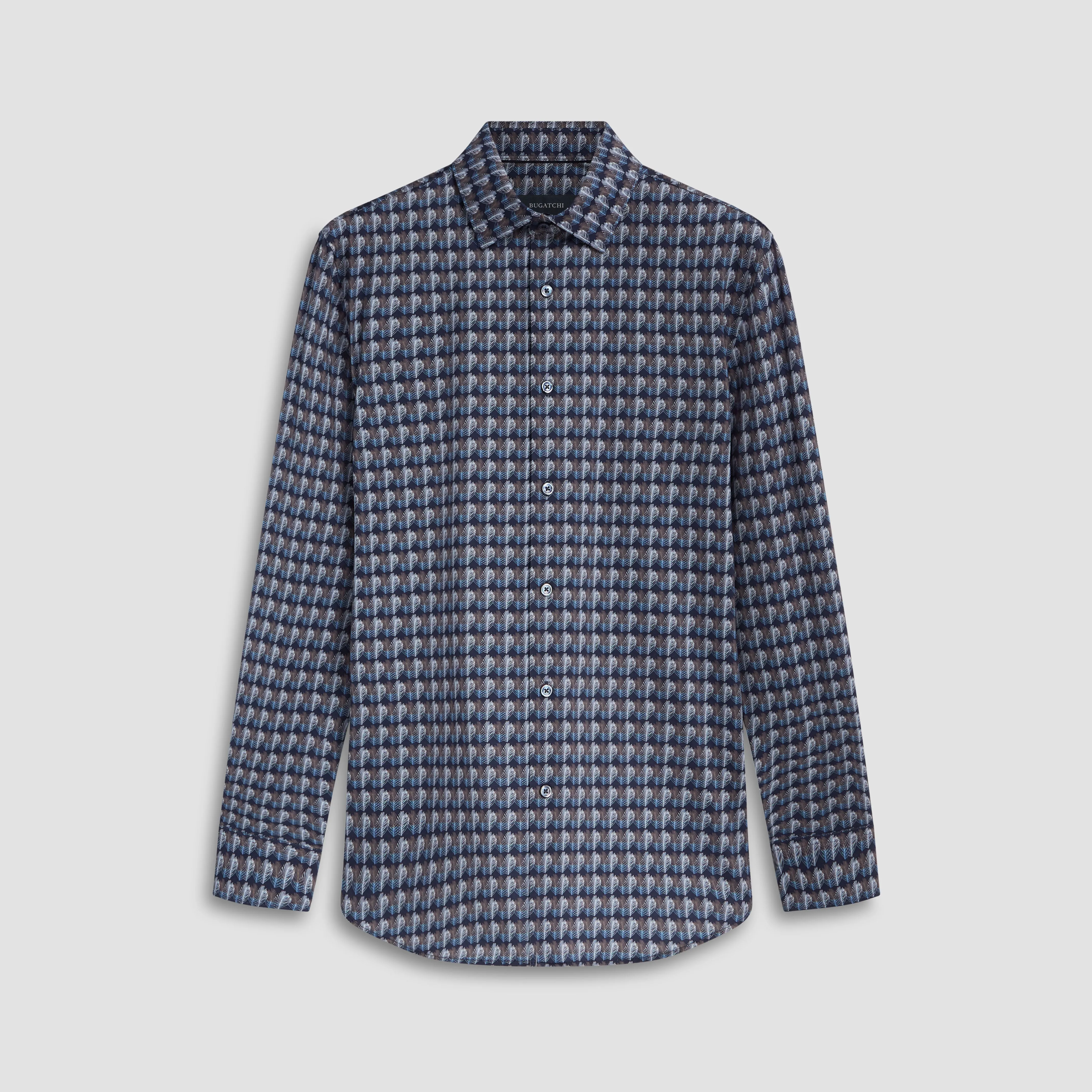 James Leaf Print OoohCotton Shirt sold by Bugatchi