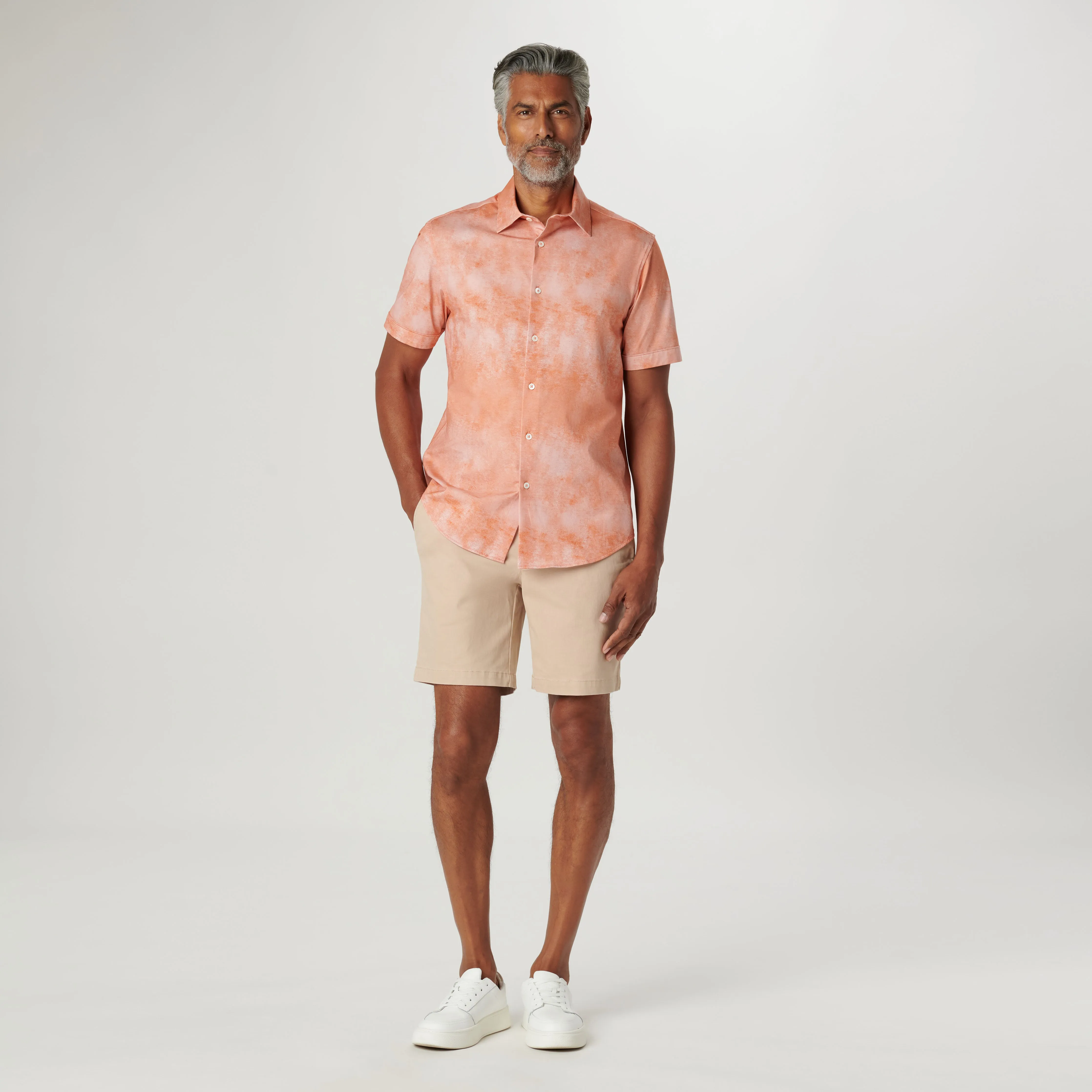 Miles Ombre OoohCotton Short Sleeve Shirt sold by Bugatchi product image thumbnail 5