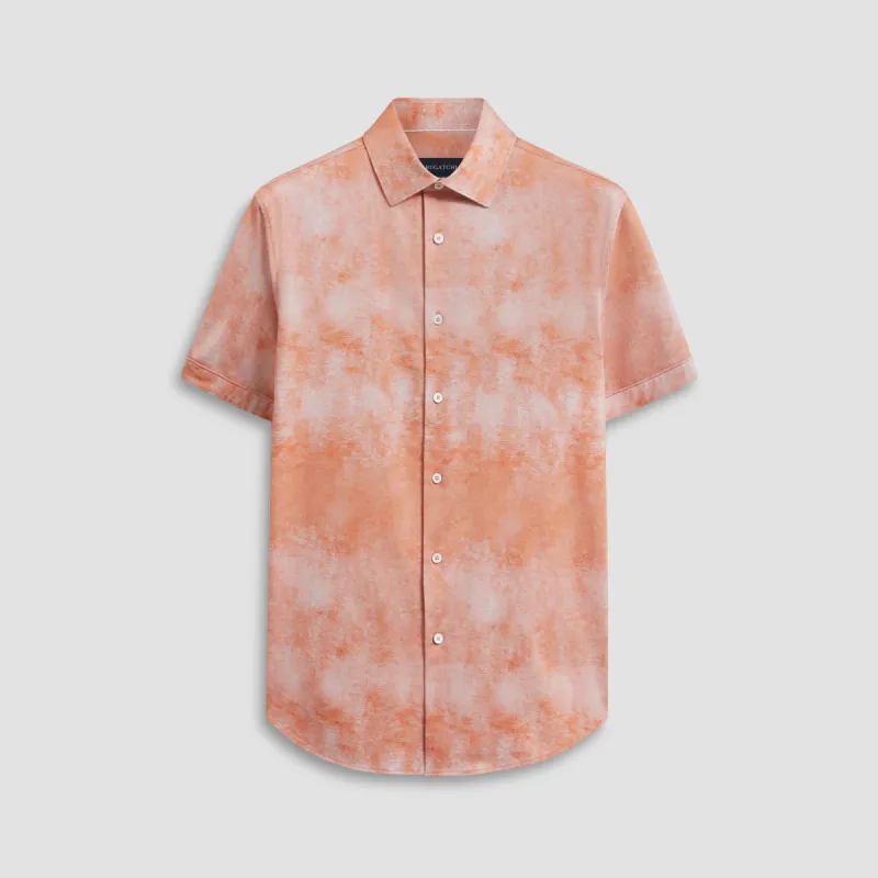 Miles Ombre OoohCotton Short Sleeve Shirt sold by Bugatchi