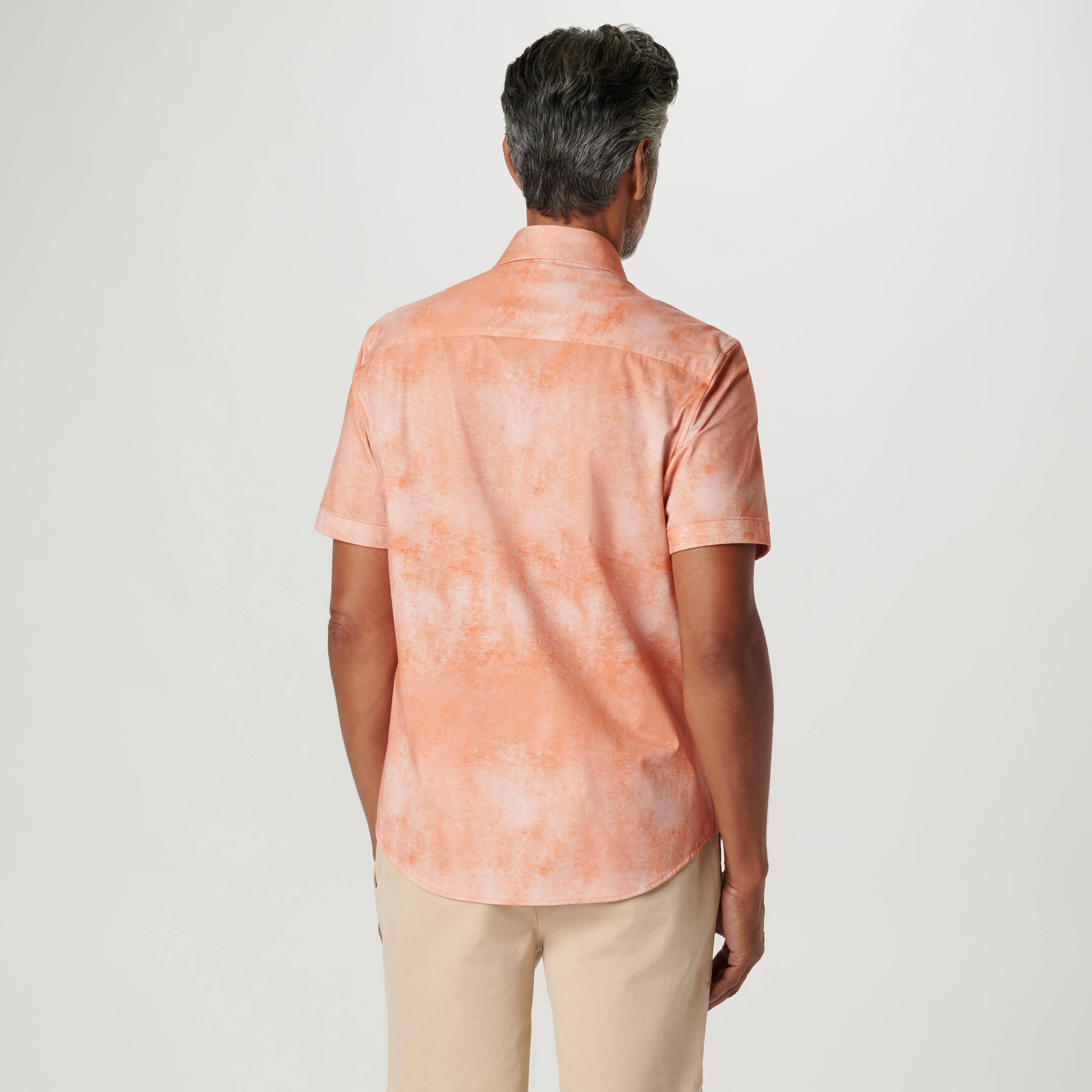 Miles Ombre OoohCotton Short Sleeve Shirt sold by Bugatchi product image thumbnail 4