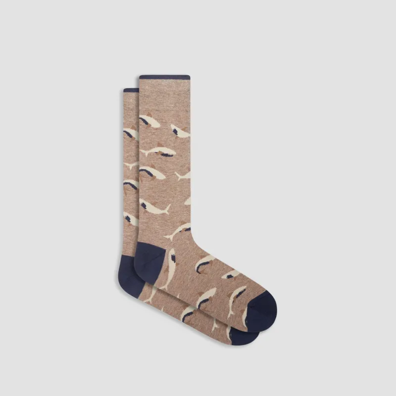 Sharks Mid-Calf Socks sold by Bugatchi
