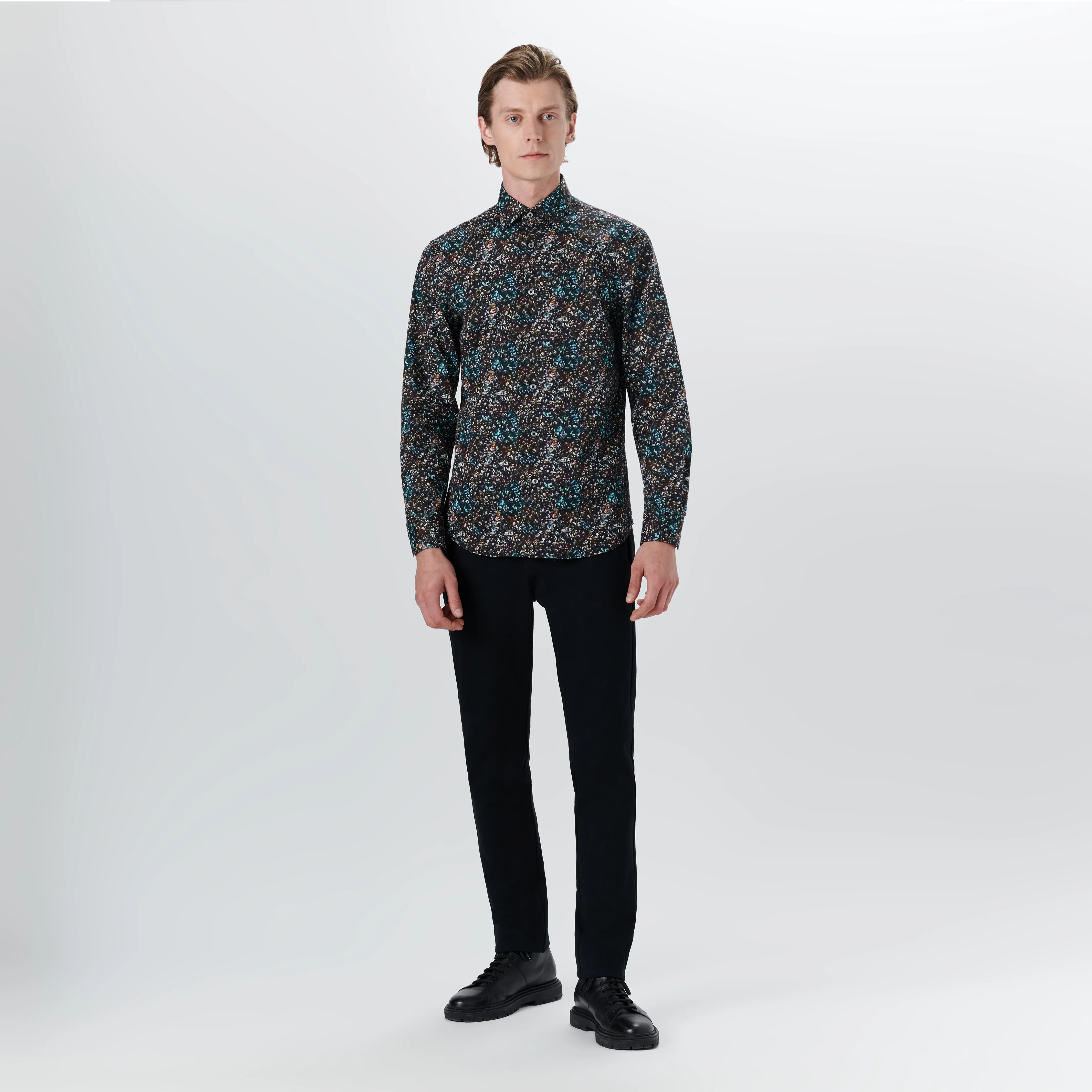 JULIAN Abstract Print Shirt sold by Bugatchi product image thumbnail 5