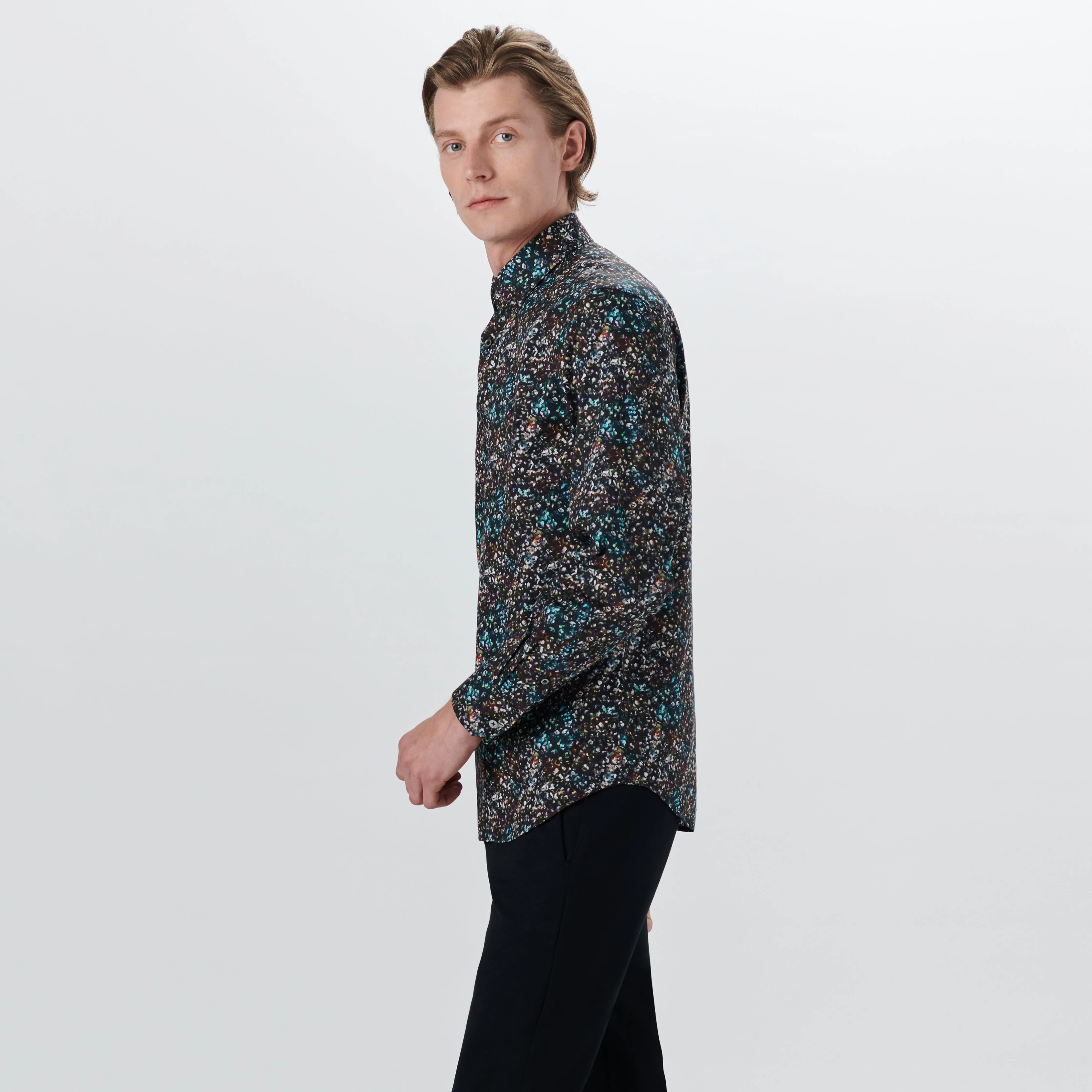JULIAN Abstract Print Shirt sold by Bugatchi product image thumbnail 3