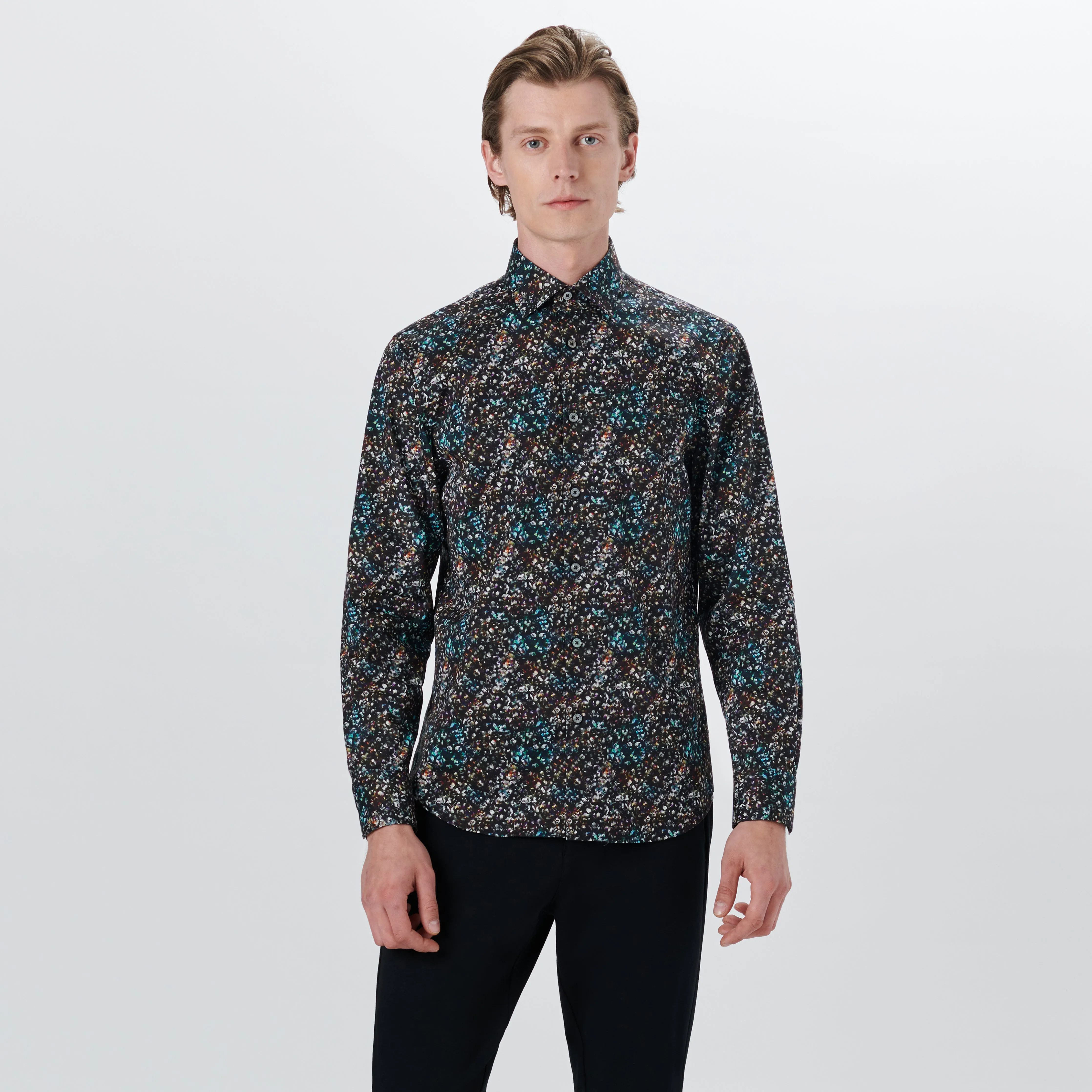 JULIAN Abstract Print Shirt sold by Bugatchi product image thumbnail 2