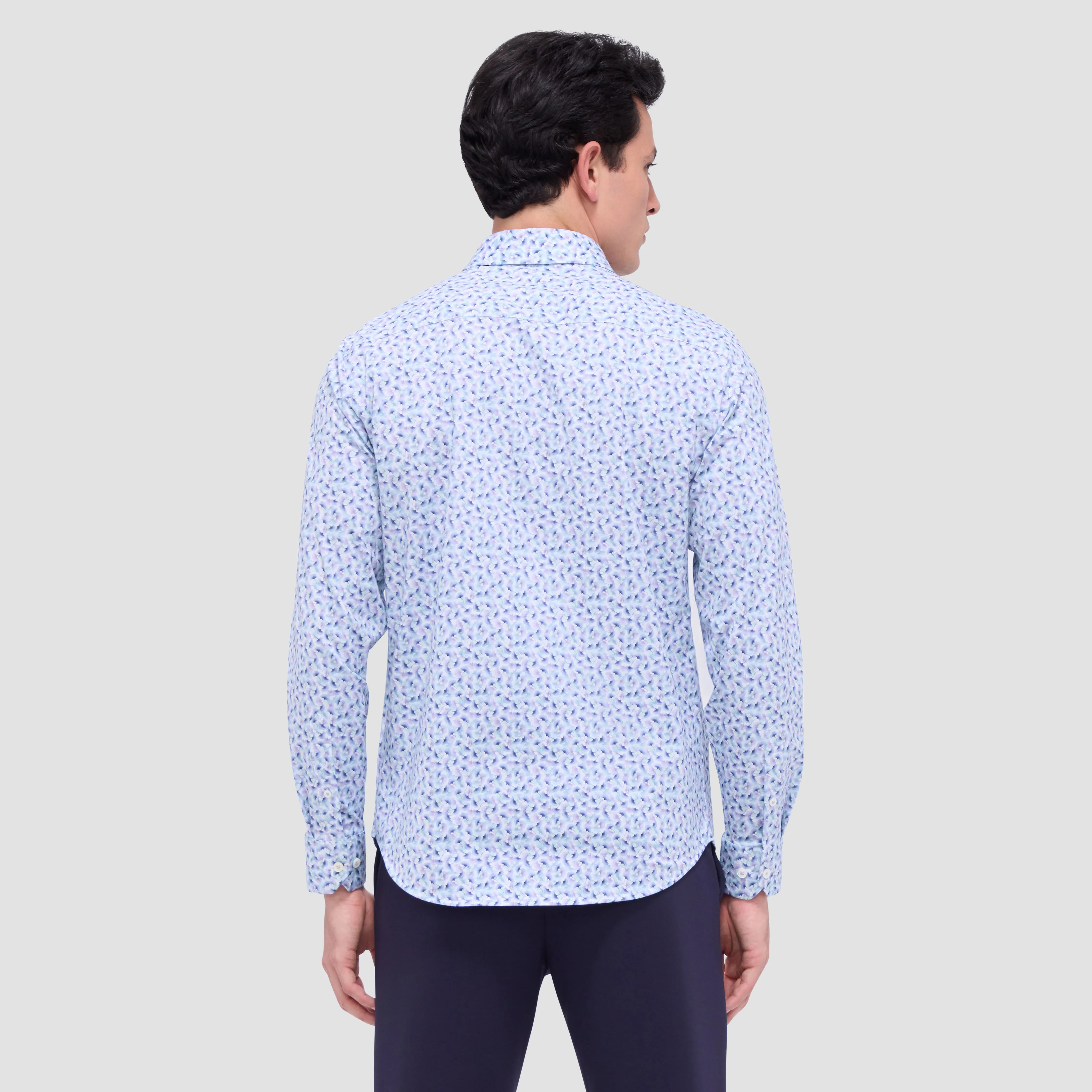 Jimmy Double Sided Floral/Check OoohCotton Shirt sold by Bugatchi product image thumbnail 4