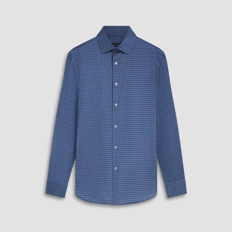 James Mini Check OoohCotton Shirt sold by Bugatchi