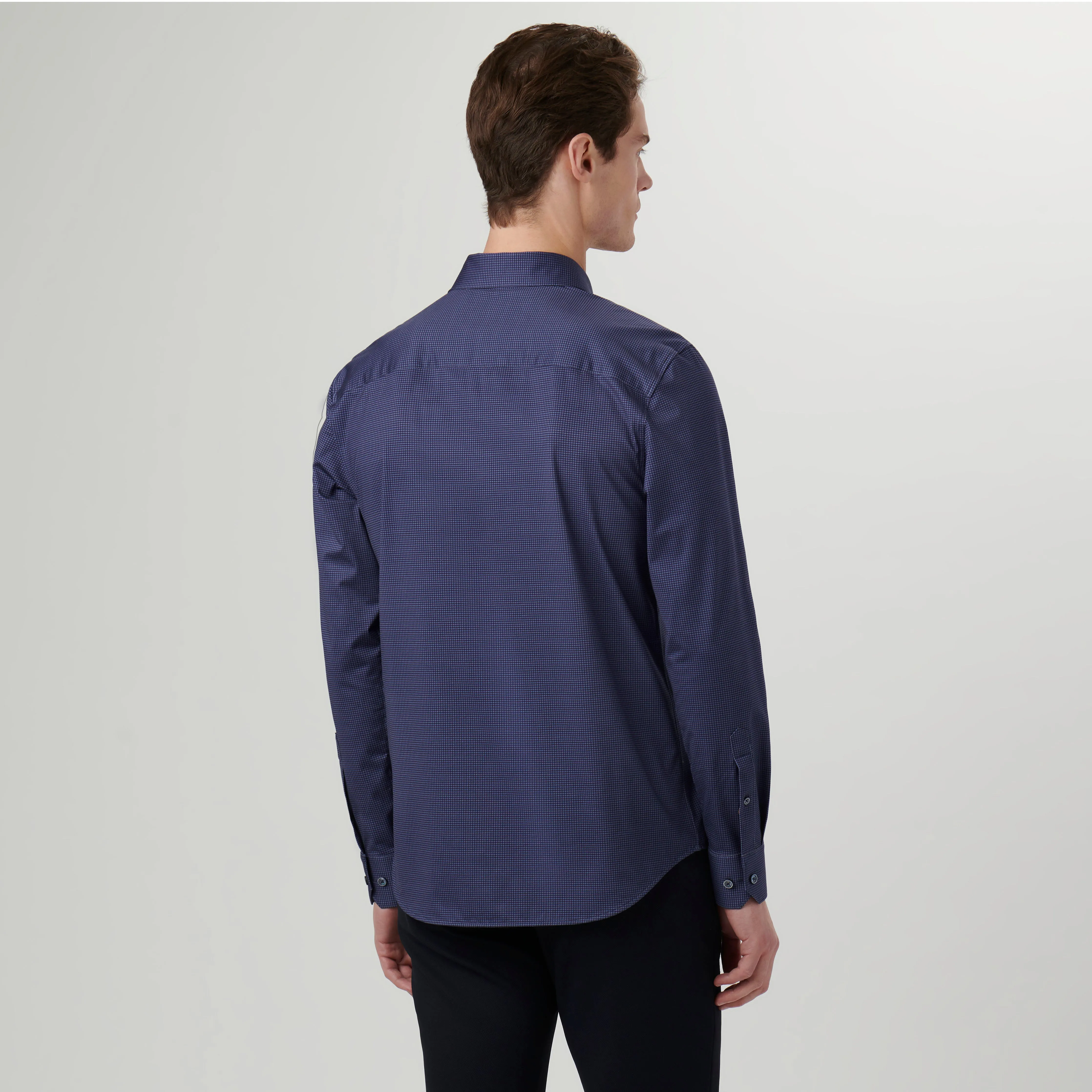 James Pin Check OoohCotton Shirt sold by Bugatchi product image thumbnail 4