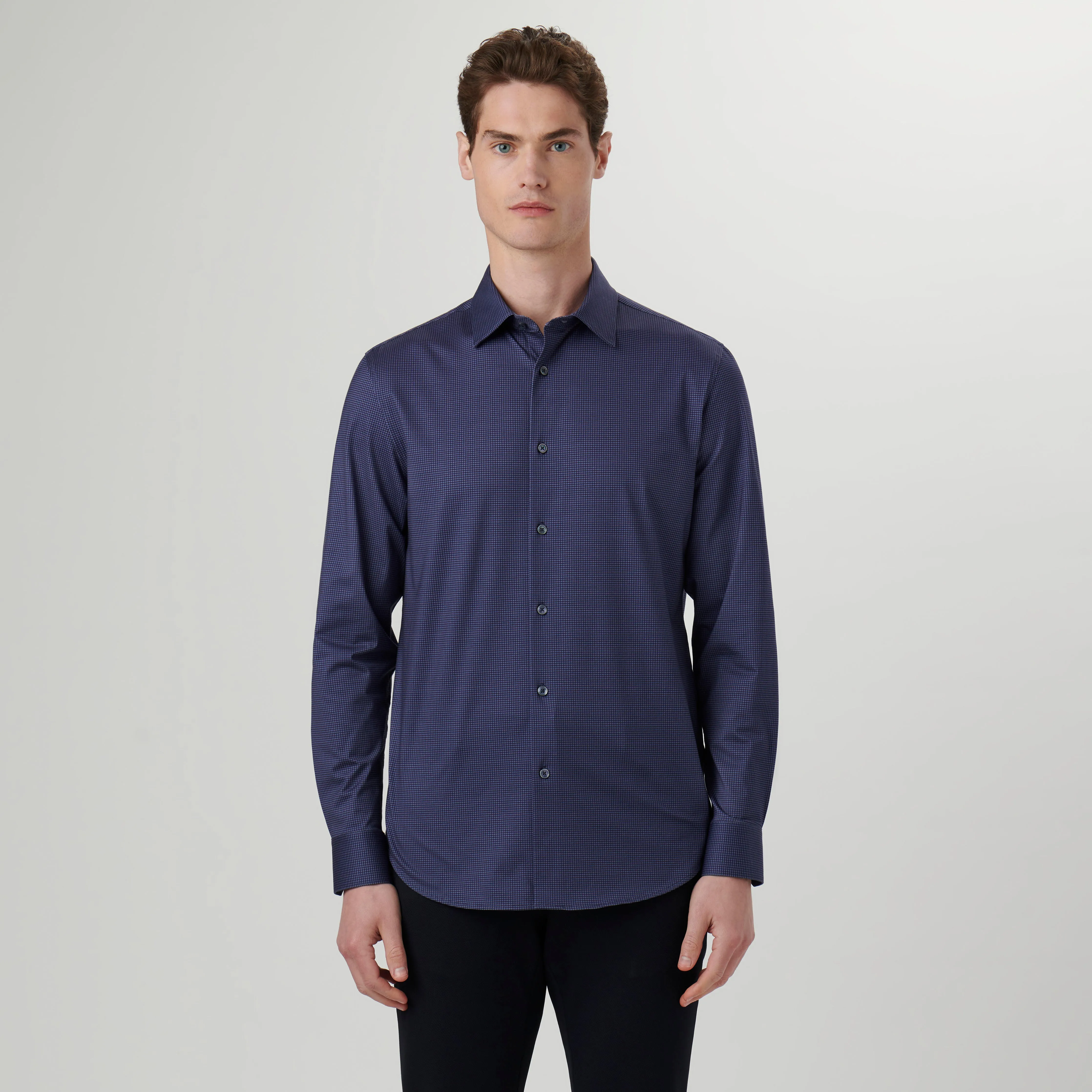 James Pin Check OoohCotton Shirt sold by Bugatchi product image thumbnail 2