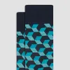 Geometric Illusion Mid-Calf Socks sold by Bugatchi