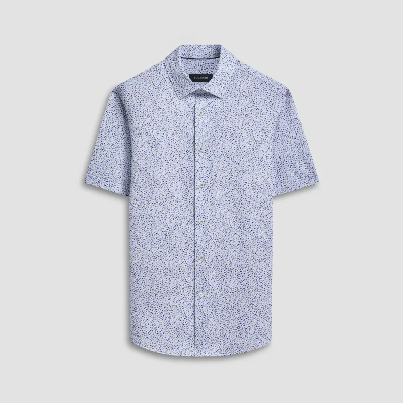 Miles Mosaic OoohCotton Short Sleeve Shirt sold by Bugatchi