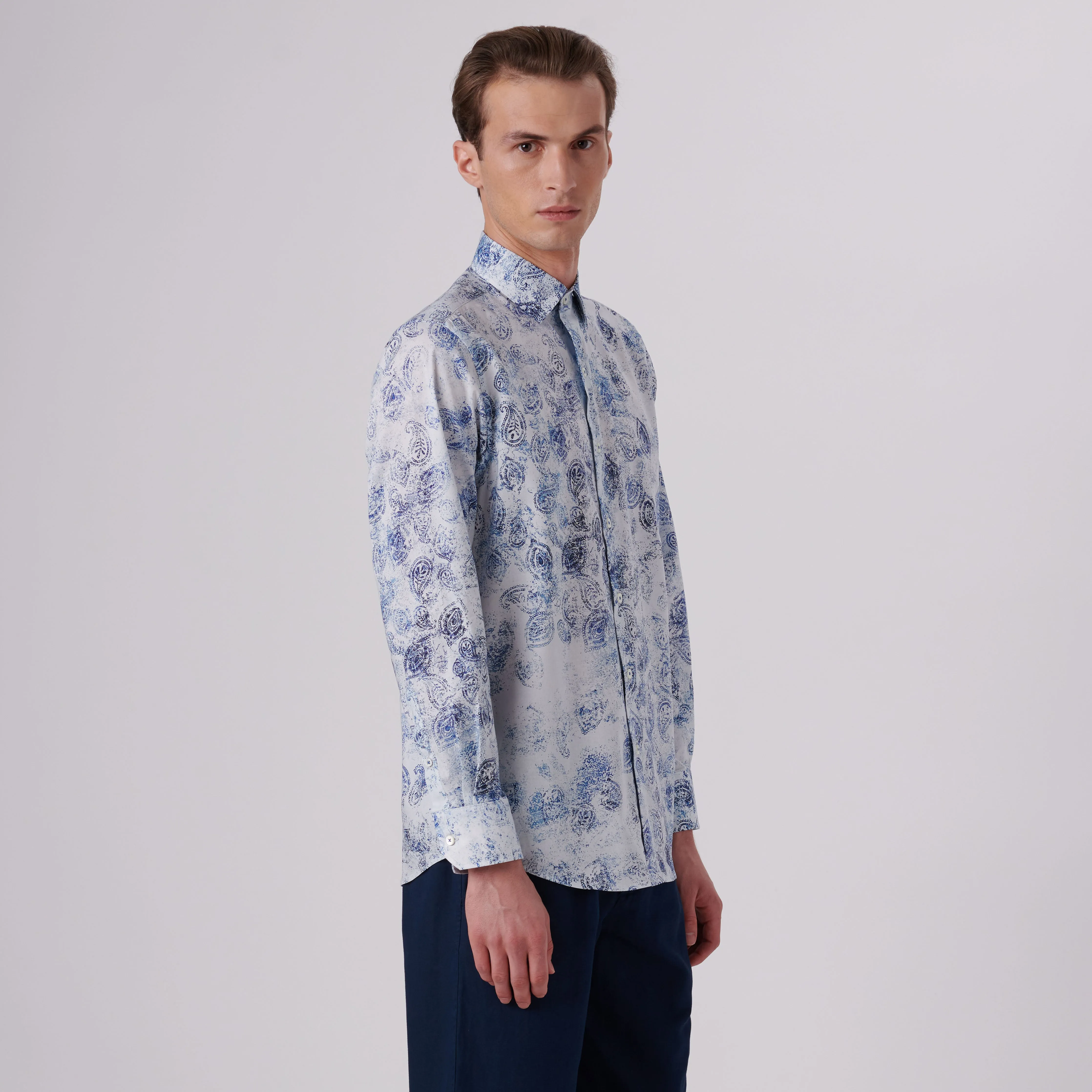 Axel Paisley Print Shirt sold by Bugatchi product image thumbnail 3
