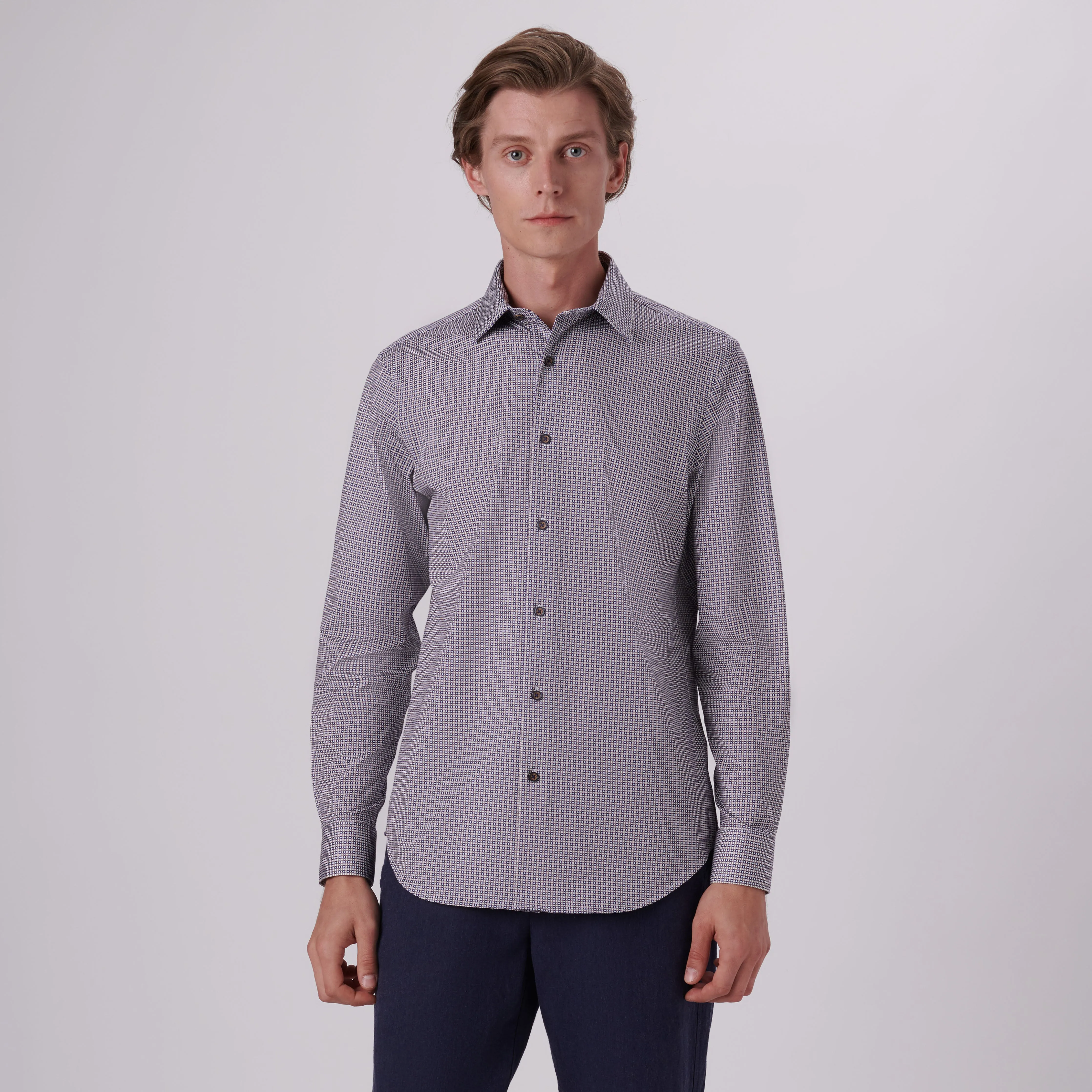 James Geometric Print OoohCotton Shirt sold by Bugatchi product image thumbnail 2