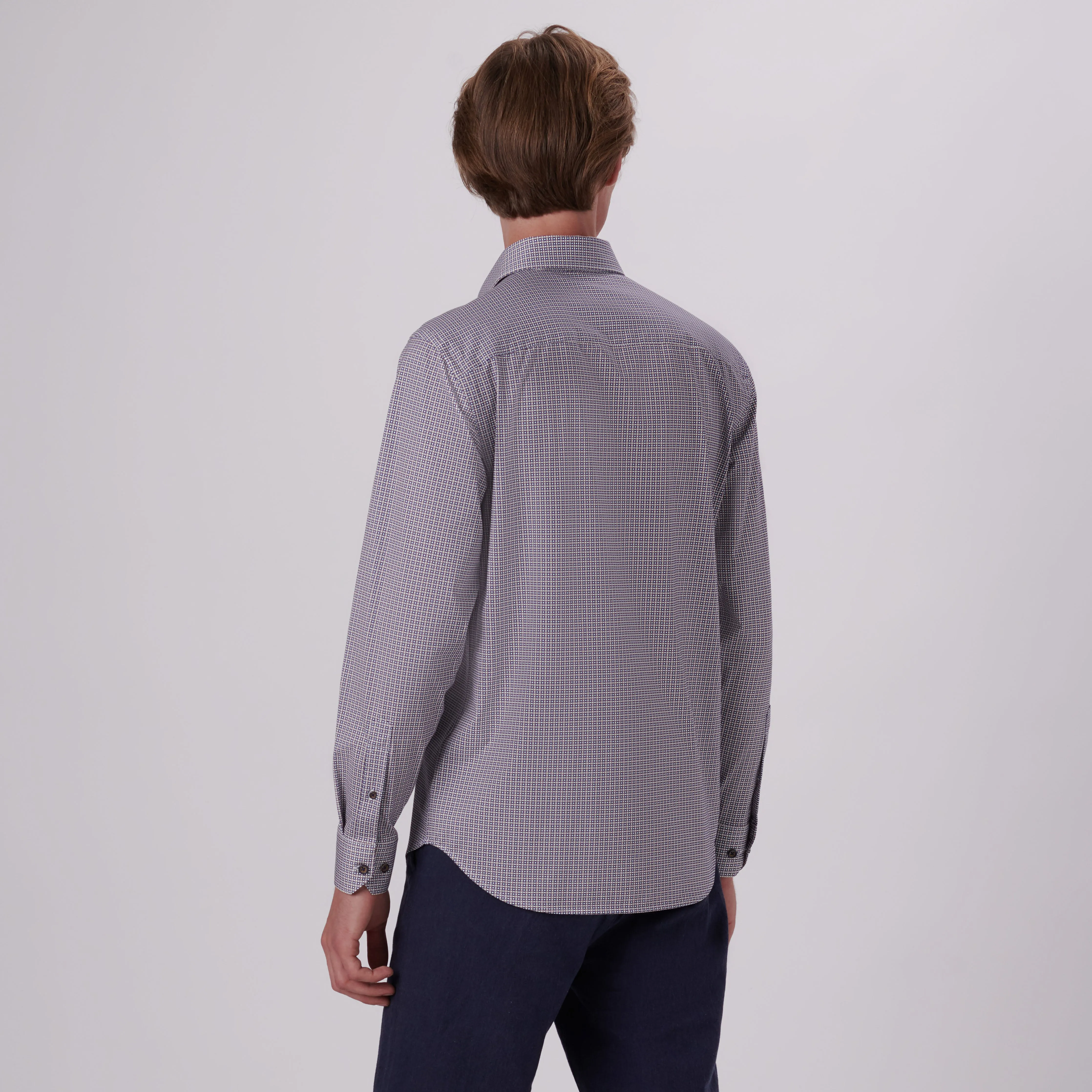 James Geometric Print OoohCotton Shirt sold by Bugatchi product image thumbnail 4