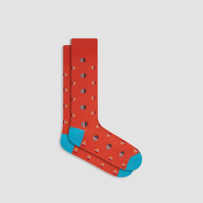 Abstract Mid-Calf Socks sold by Bugatchi