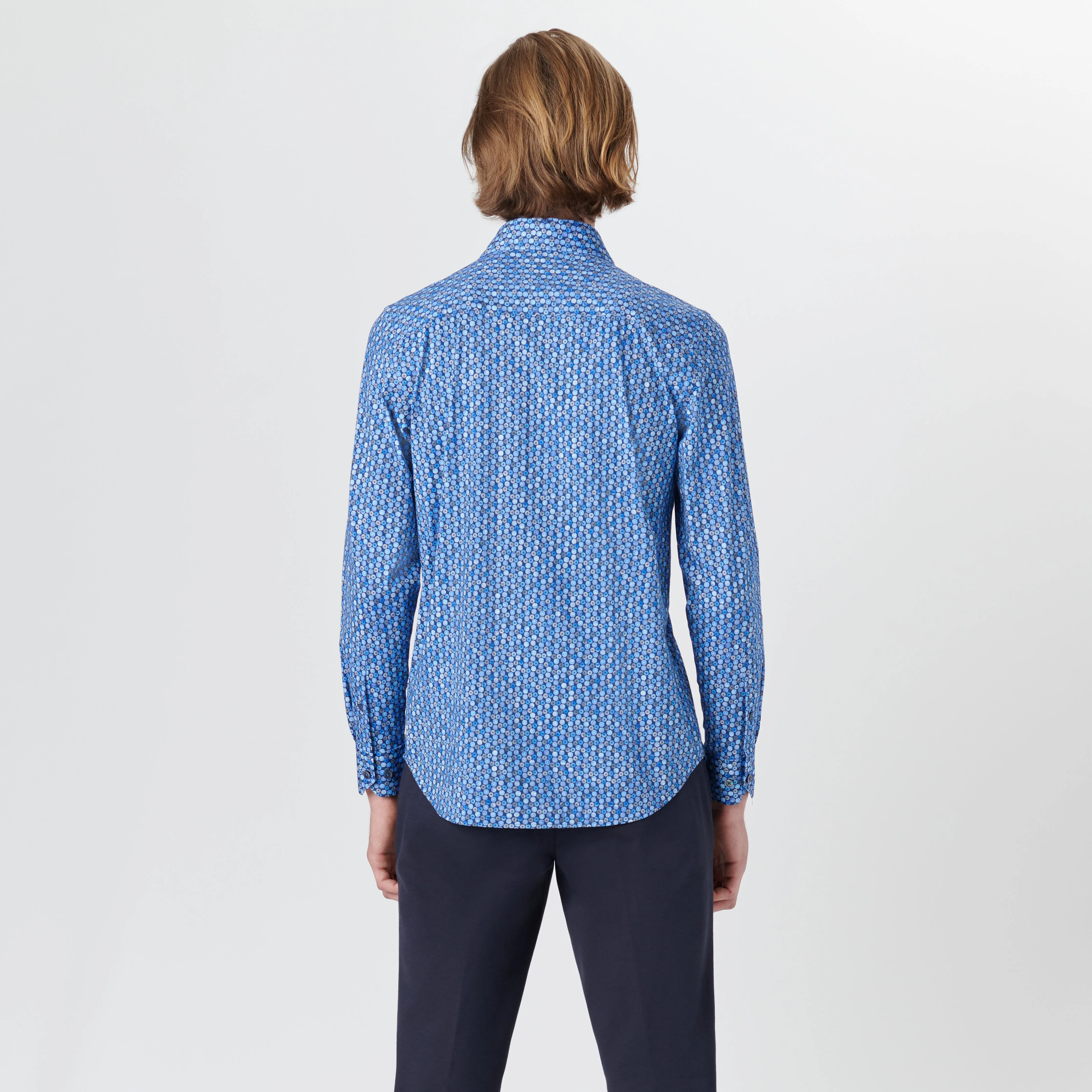 JAMES Geometric Floral Print OoohCotton Shirt sold by Bugatchi product image thumbnail 4