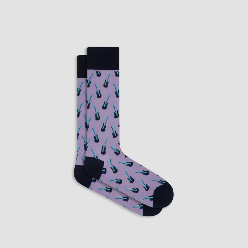 Guitars Mid-Calf Socks sold by Bugatchi