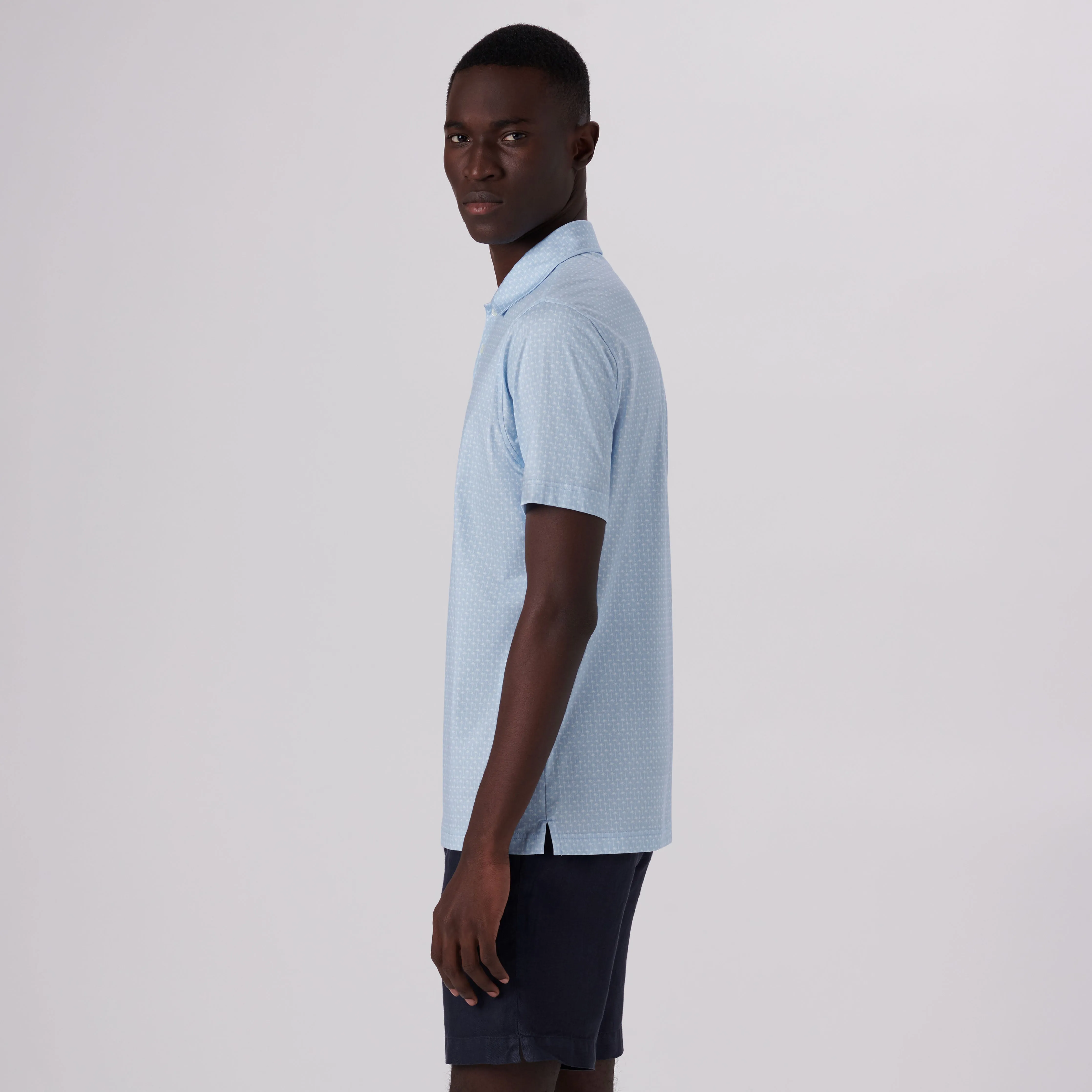 Victor Palm Trees Print OoohCotton Polo sold by Bugatchi product image thumbnail 3