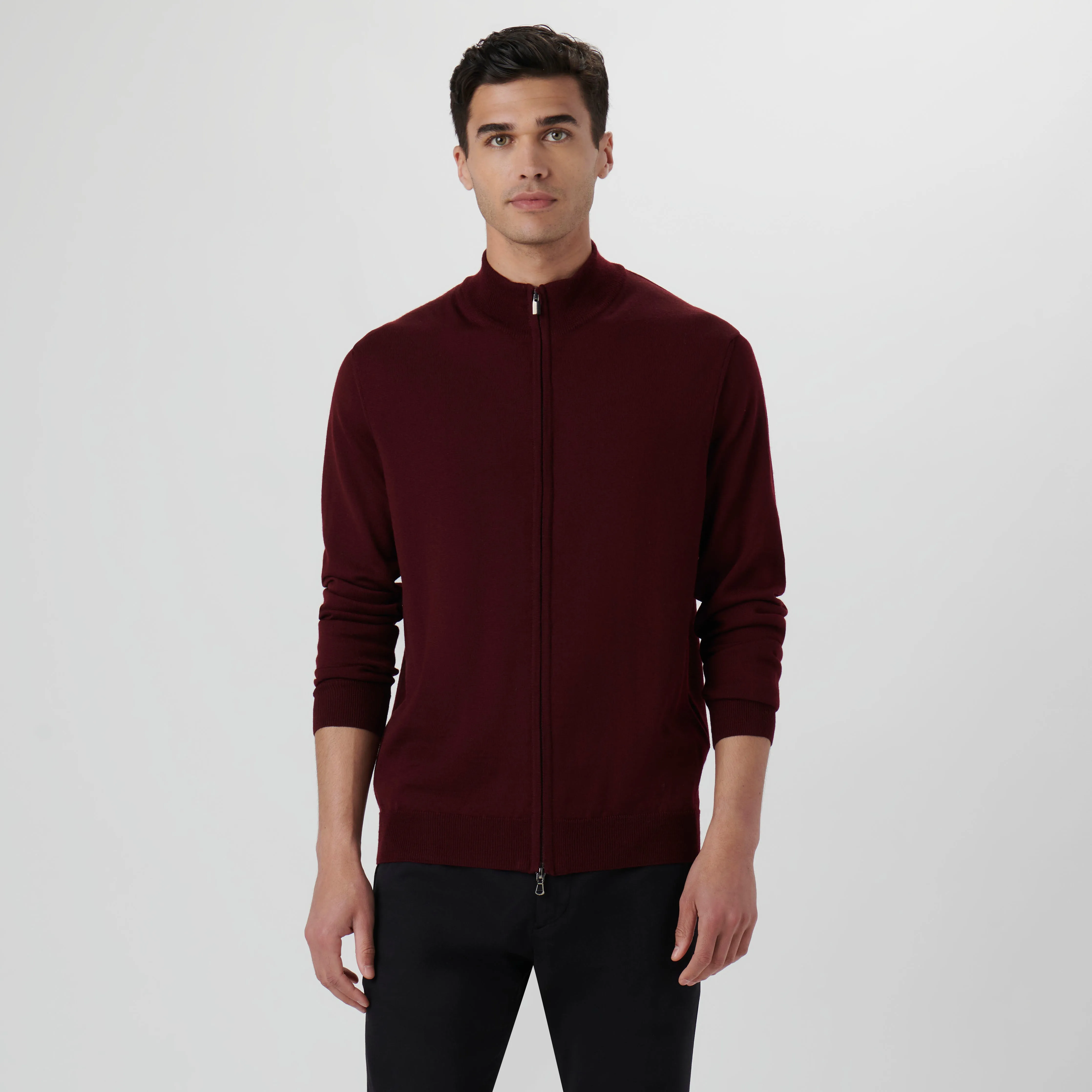 Super Merino Solid Sweater Jacket sold by Bugatchi product image thumbnail 2