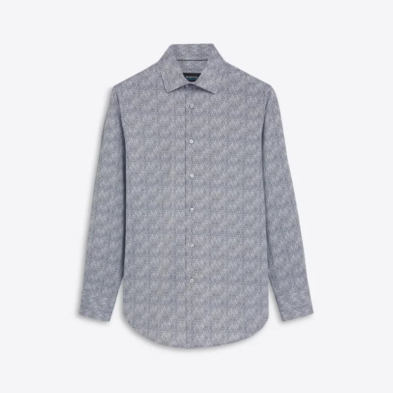 JAMES Pin Check OoohCotton Shirt sold by Bugatchi