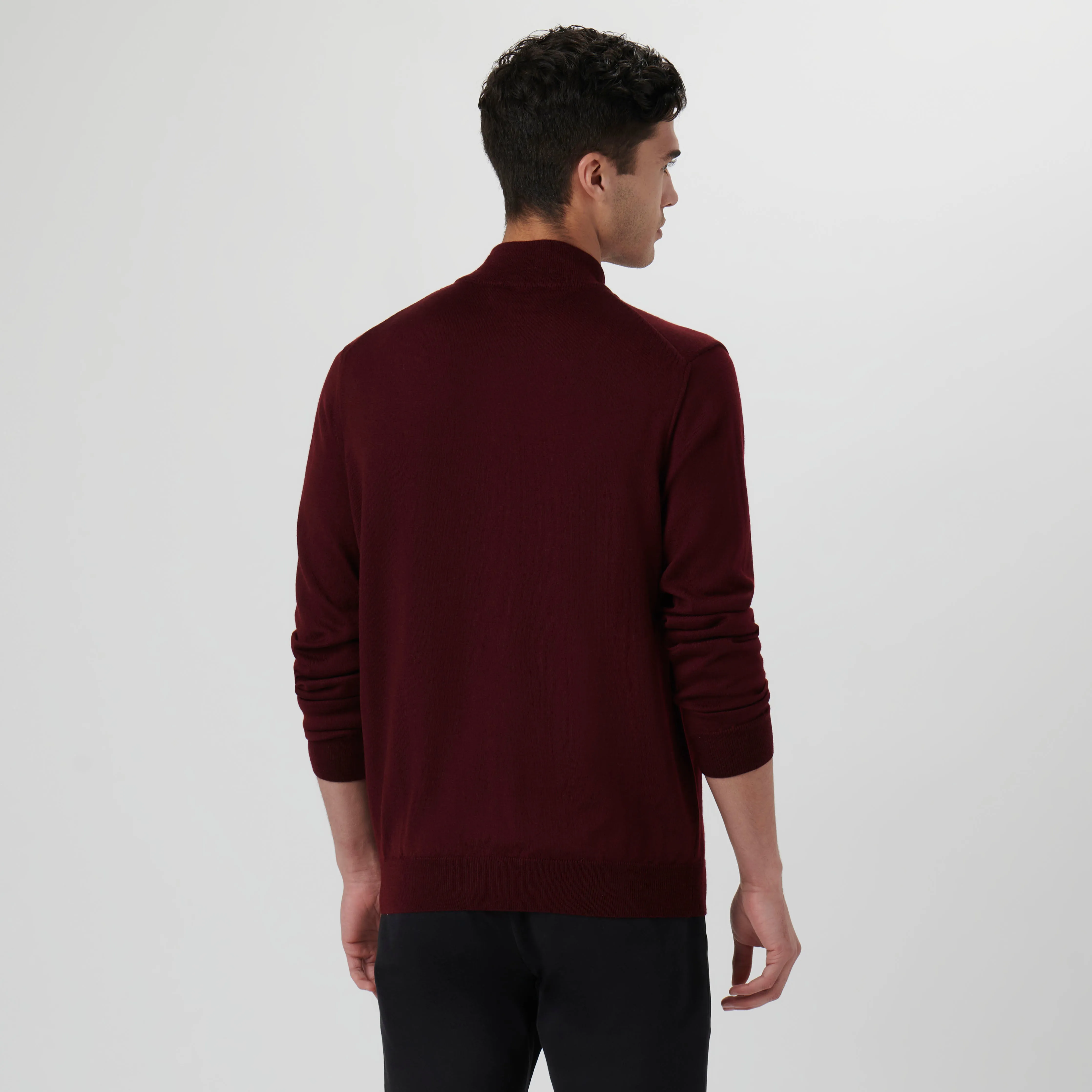 Super Merino Solid Sweater Jacket sold by Bugatchi product image thumbnail 4