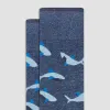 Sharks Mid-Calf Socks sold by Bugatchi