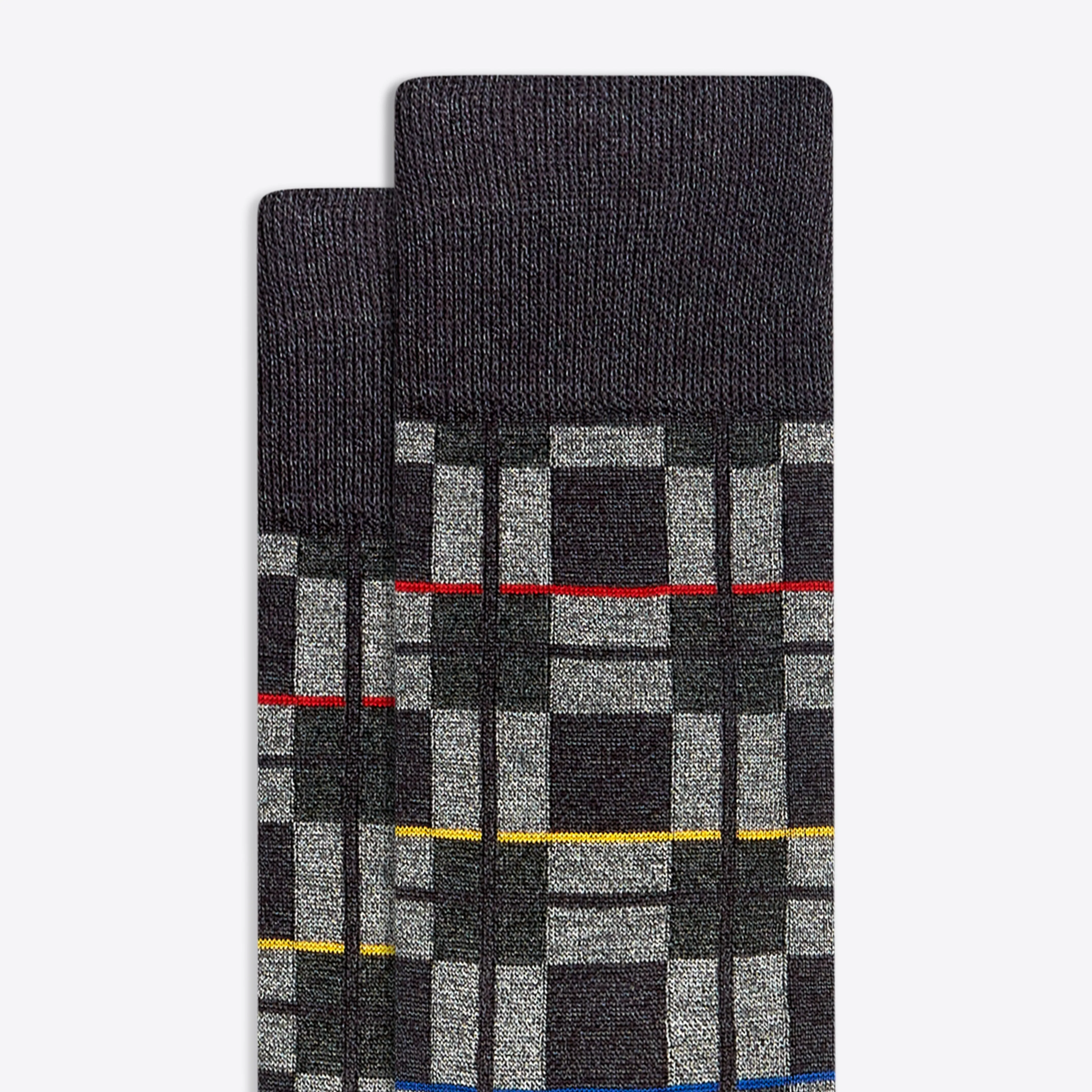 Plaid Check Mid-Calf Socks sold by Bugatchi product image thumbnail 2